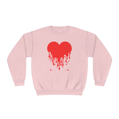 Bleeding Love Sweatshirt for Valentine's Day - Cozy Crewneck with Heart Design