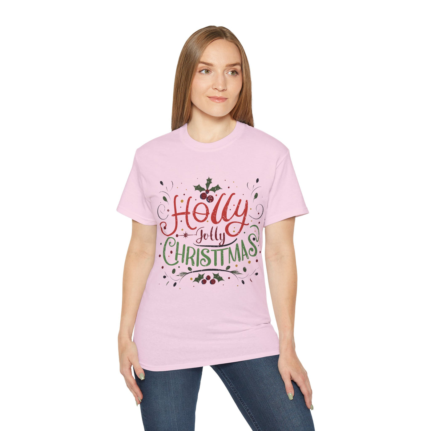 Festive Holly Jolly Christmas T-Shirt: Spread Holiday Cheer!