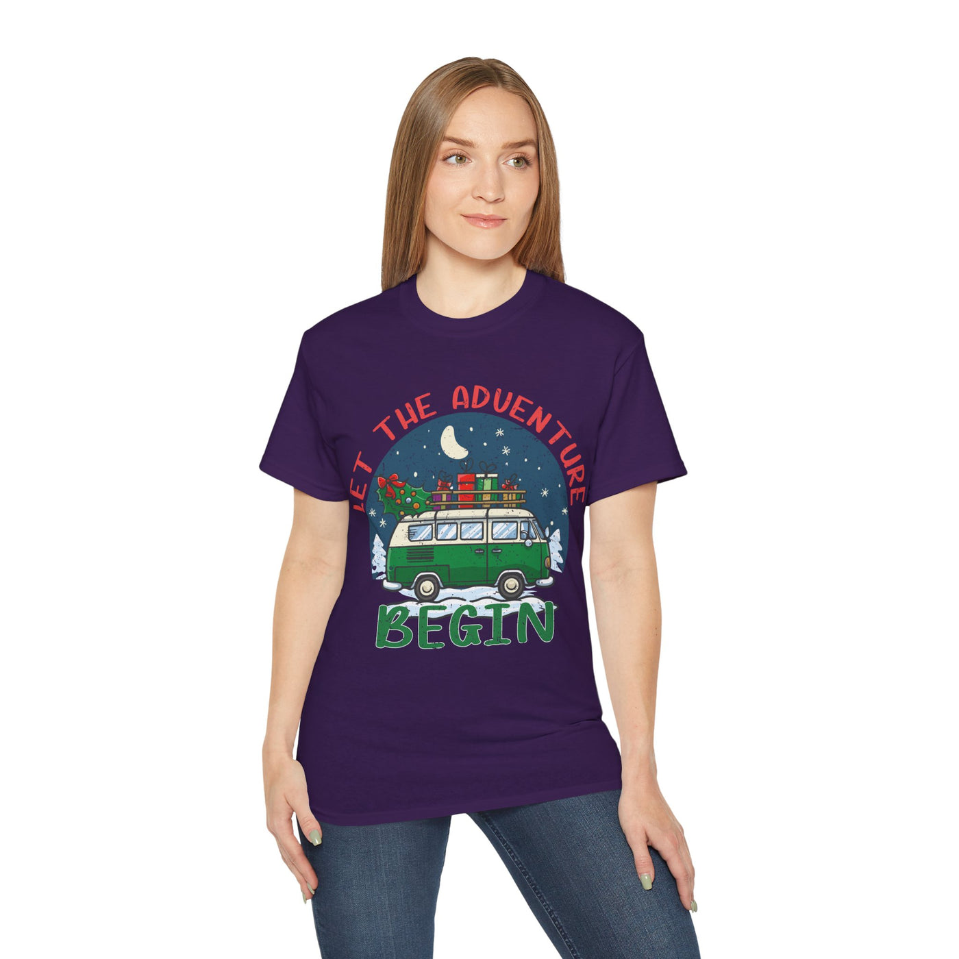 Let the Adventure Begin Christmas T-Shirt - Festive Holiday Apparel