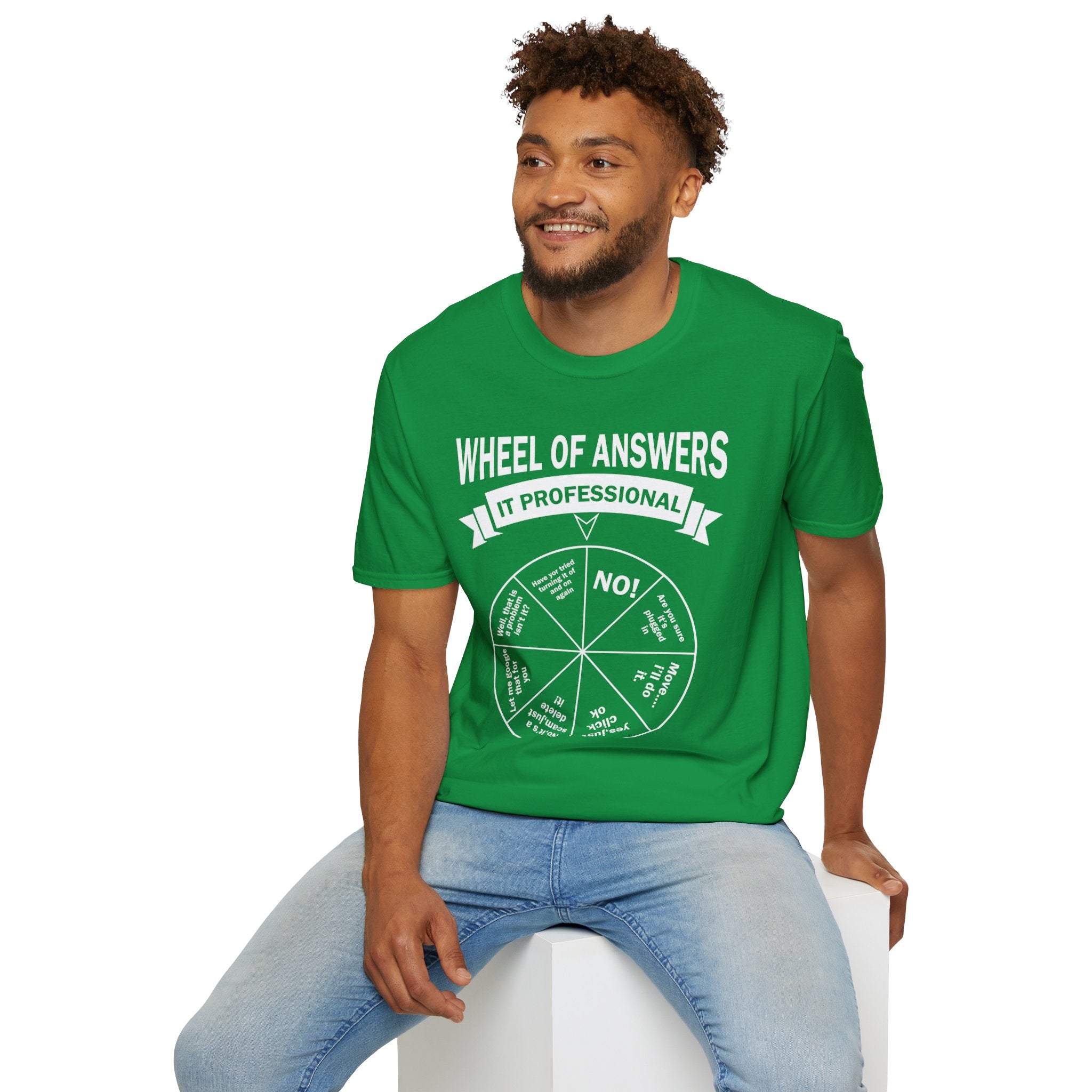 Vintage Style 'Wheels of Wisdom' Graphic Tee - Professional Answer It Shirt