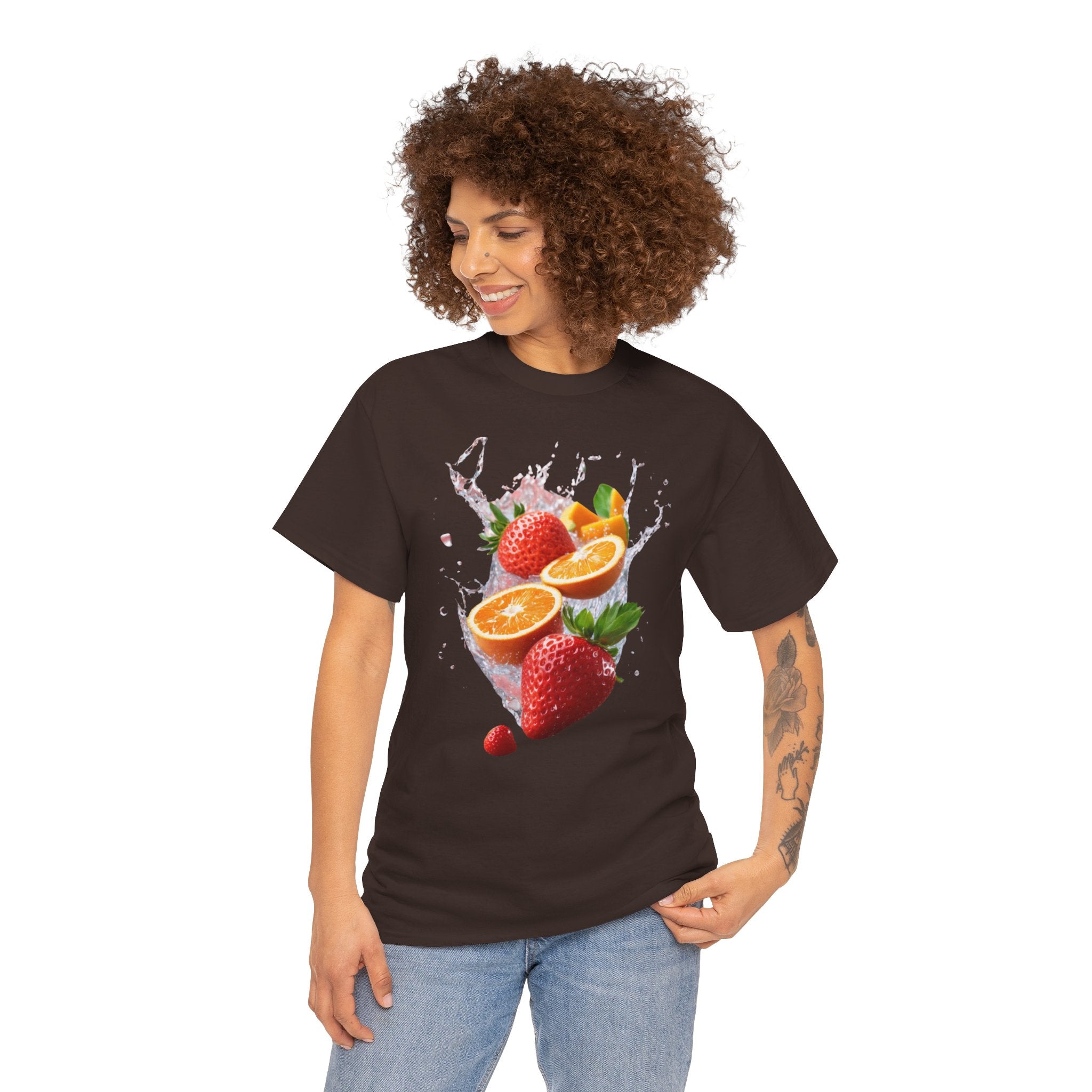 Fruit Fusion T-Shirt | Strawberry, Orange, Mango Delight & Comfort