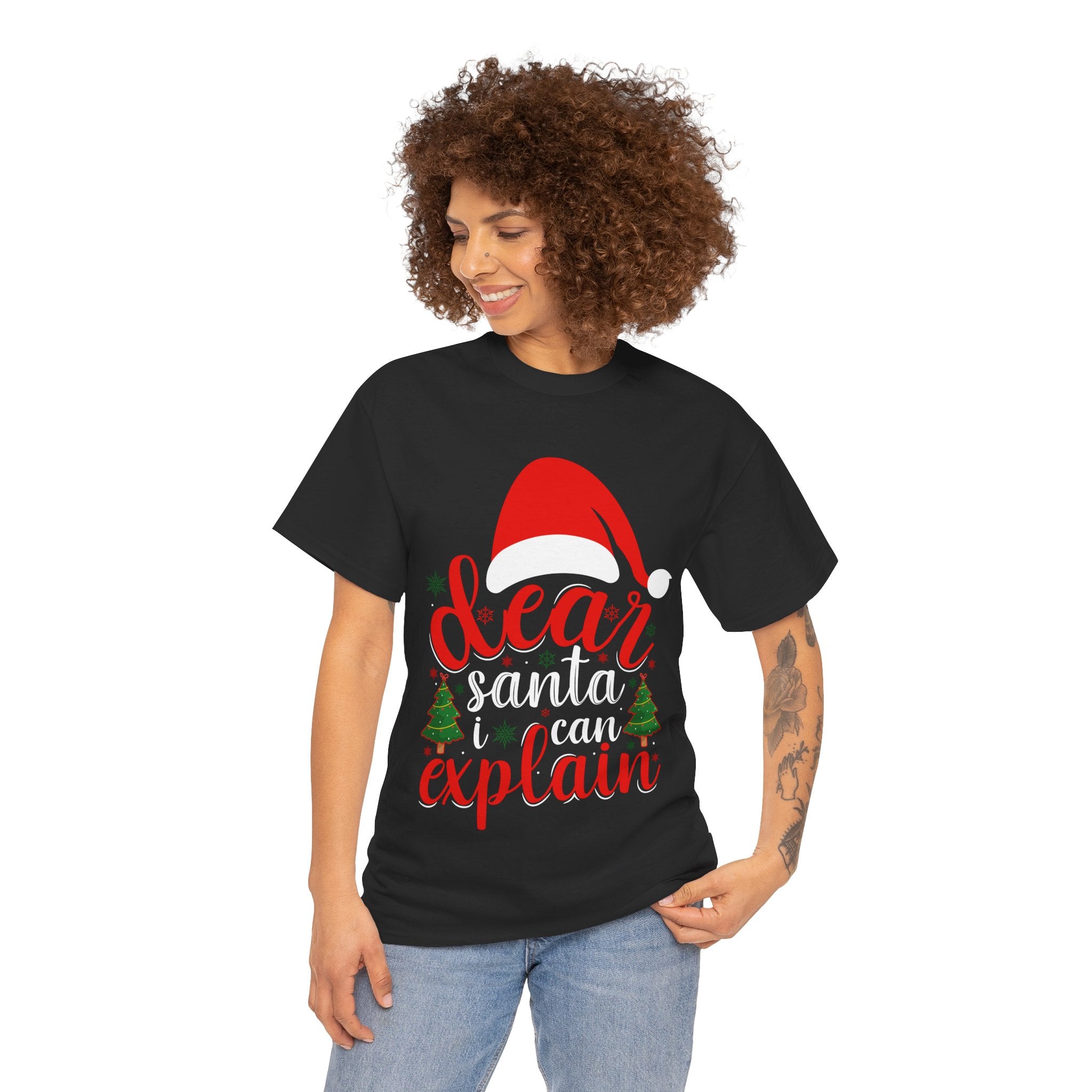 Funny 'Dear Santa, I Can Explain' T-Shirt - Humorous Christmas Gift Idea