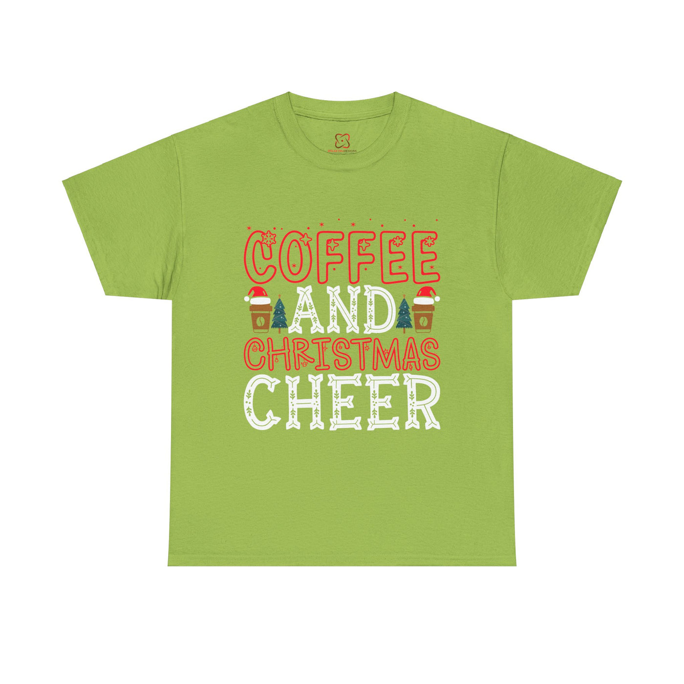 Coffee and Christmas Cheer Tee: Festive Holiday Shirt"