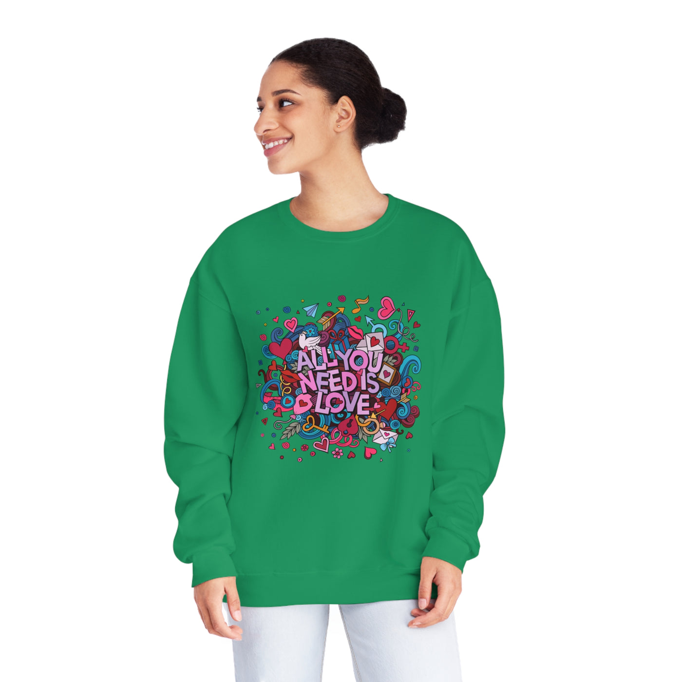 All You Need is Love Valentine's Sweatshirt - Cozy & Romantic Crewneck