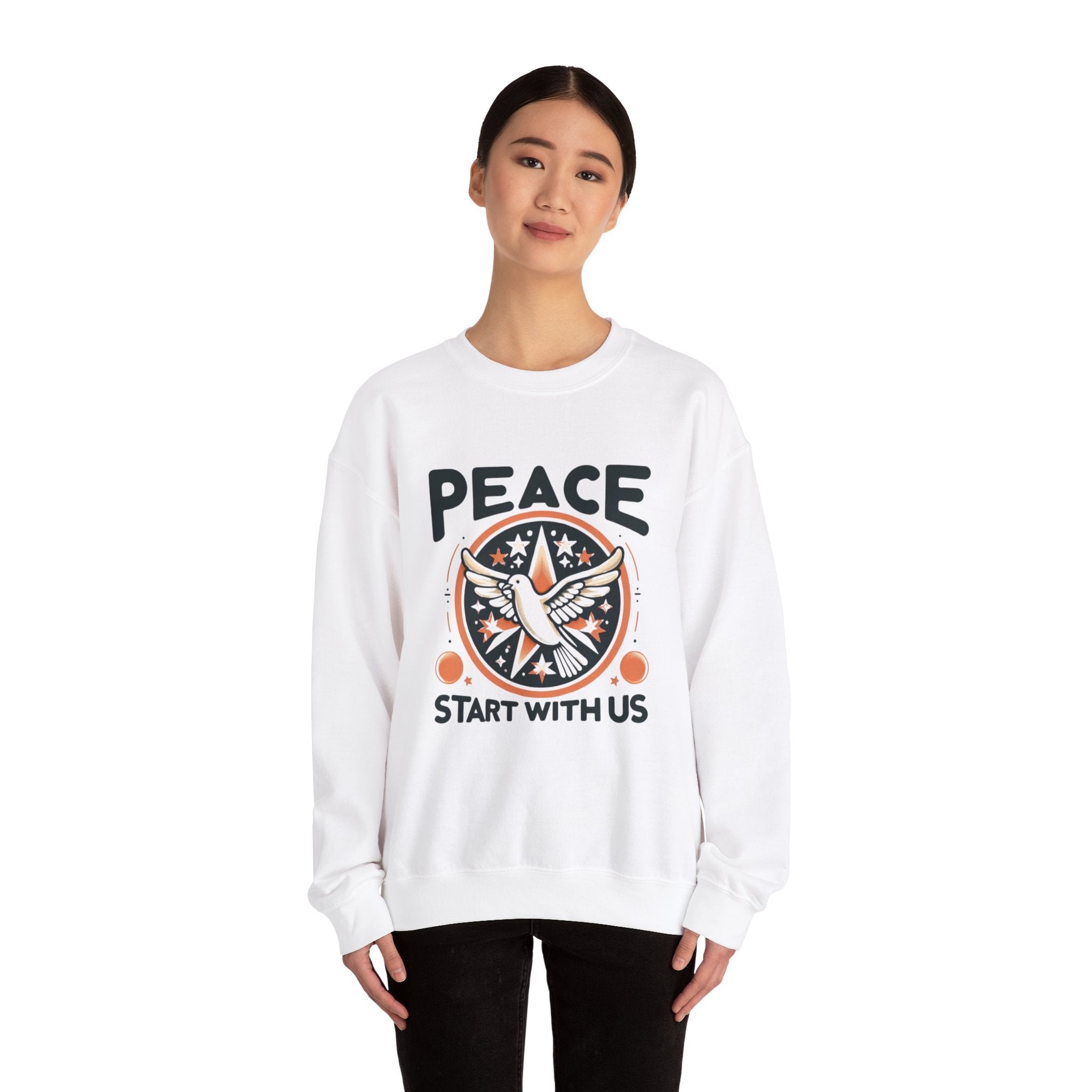 Empowerment Essential: 'Peace Starts with Us' Sweatshirt for Inspired Living