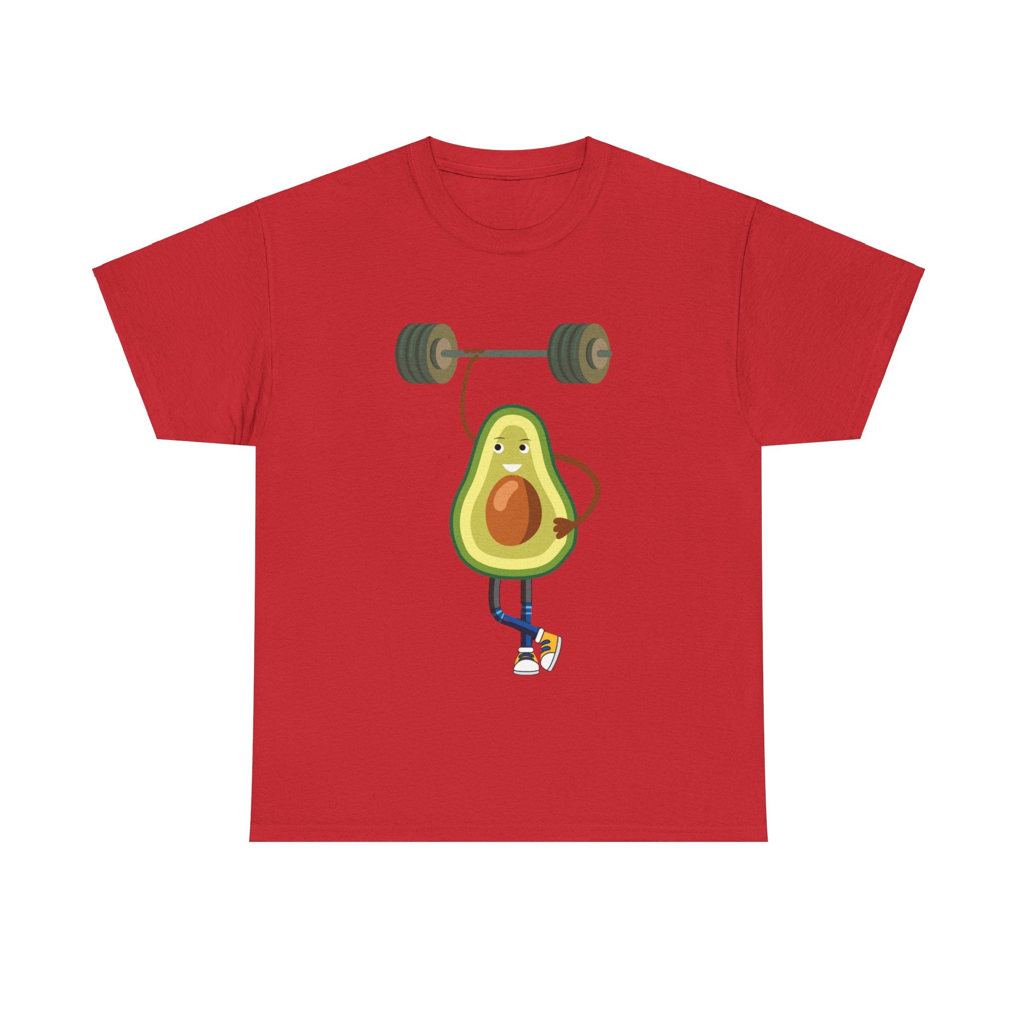 Funny Avocado Workout Tee - Cute Avocado Lifting Weights Shirt