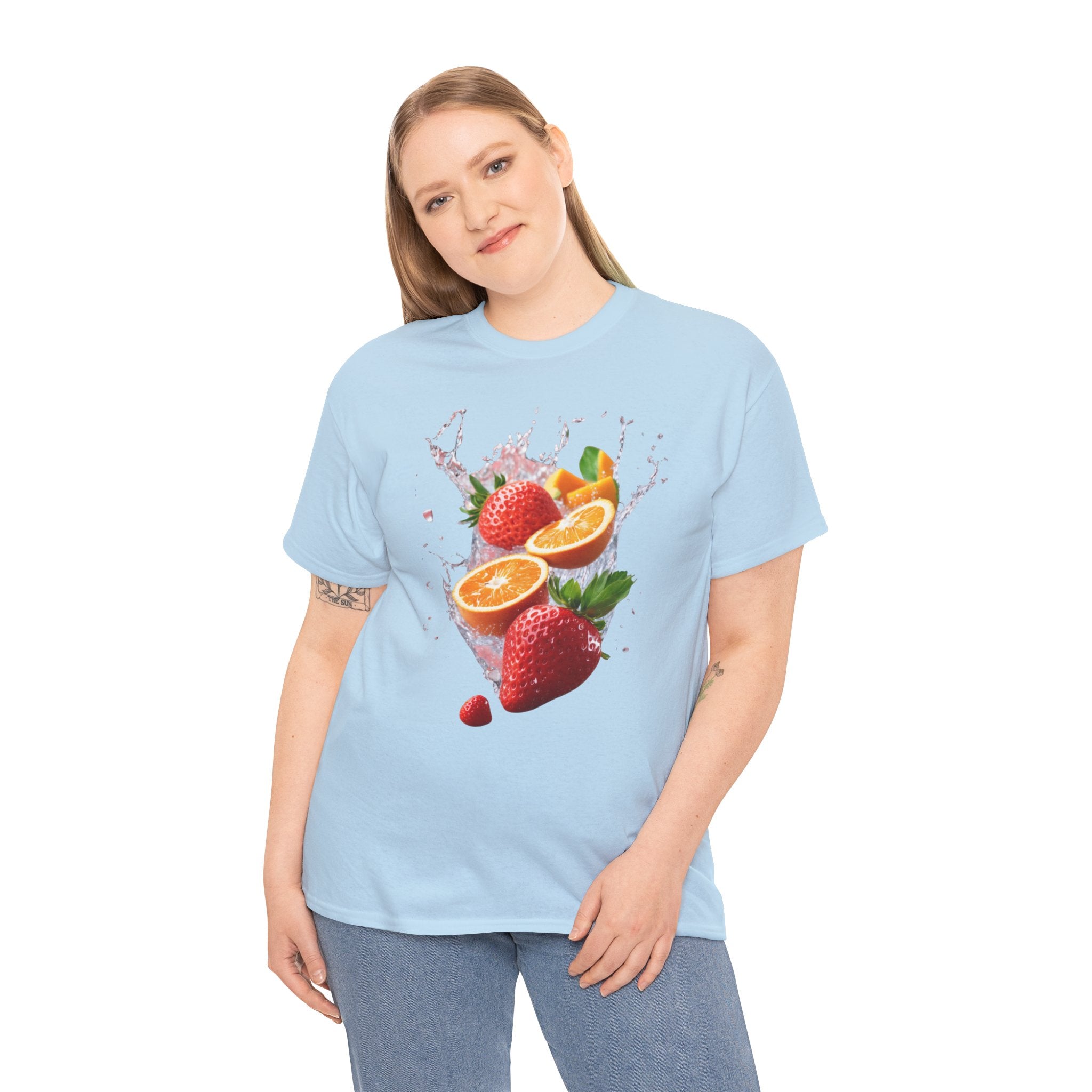 Fruit Fusion T-Shirt | Strawberry, Orange, Mango Delight & Comfort