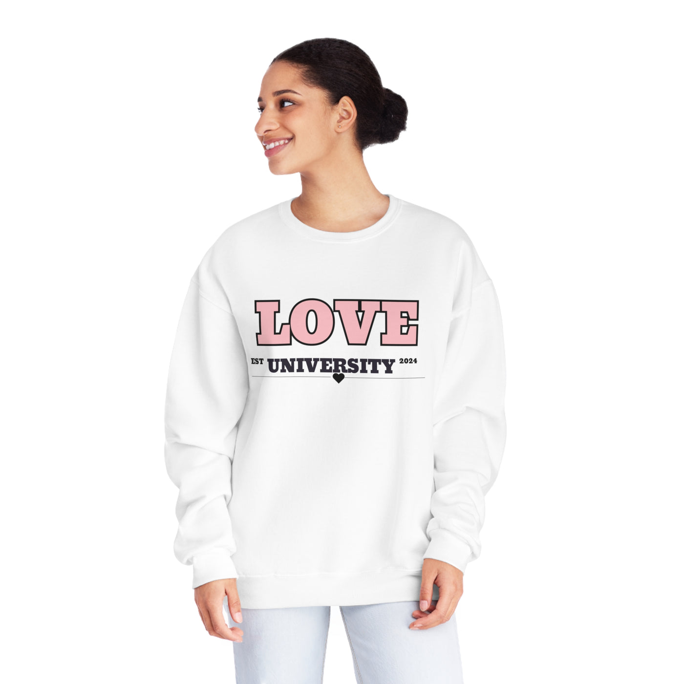 Love in University Valentine Sweatshirt - Cute & Cozy Crewneck for College Students