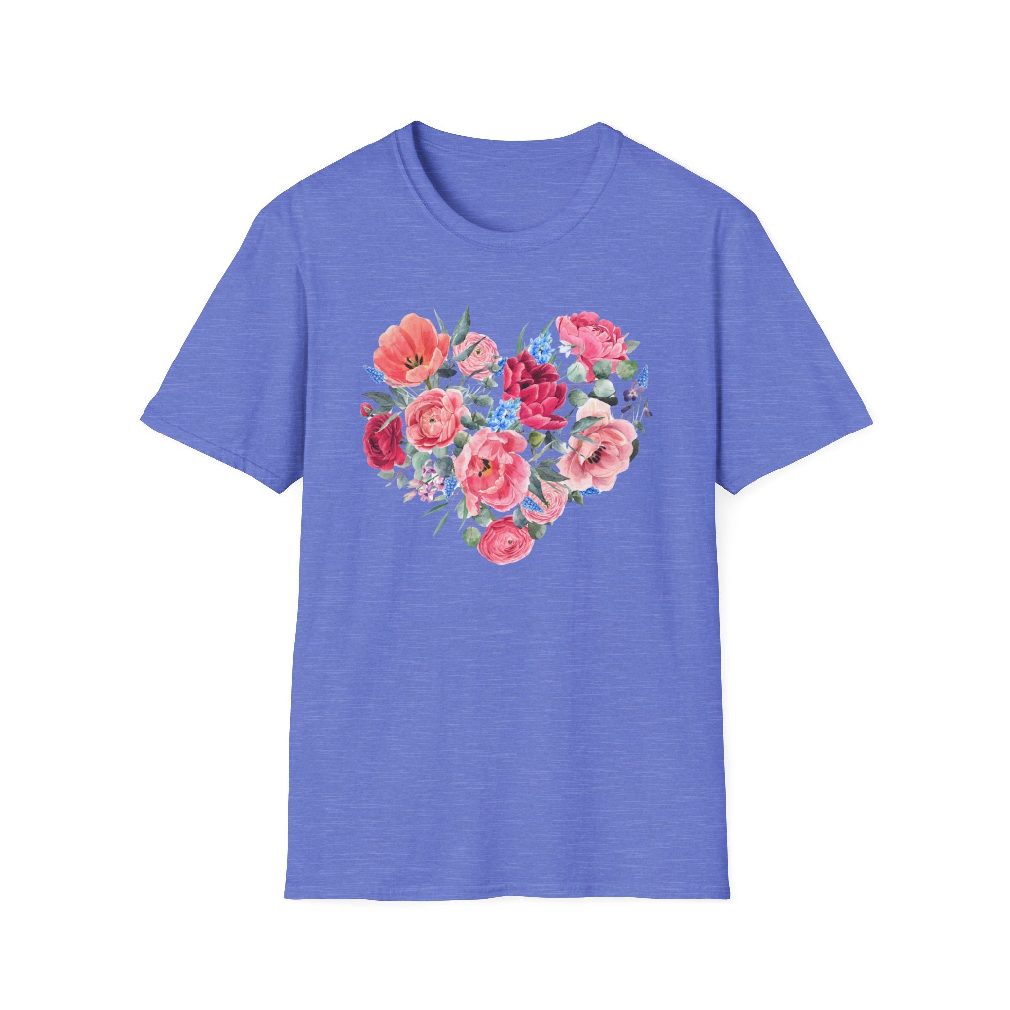 Cute Flowers Elegant Valentine's Day T-Shirt - Romantic Love Apparel, Floral Fashion, Romantic Gift