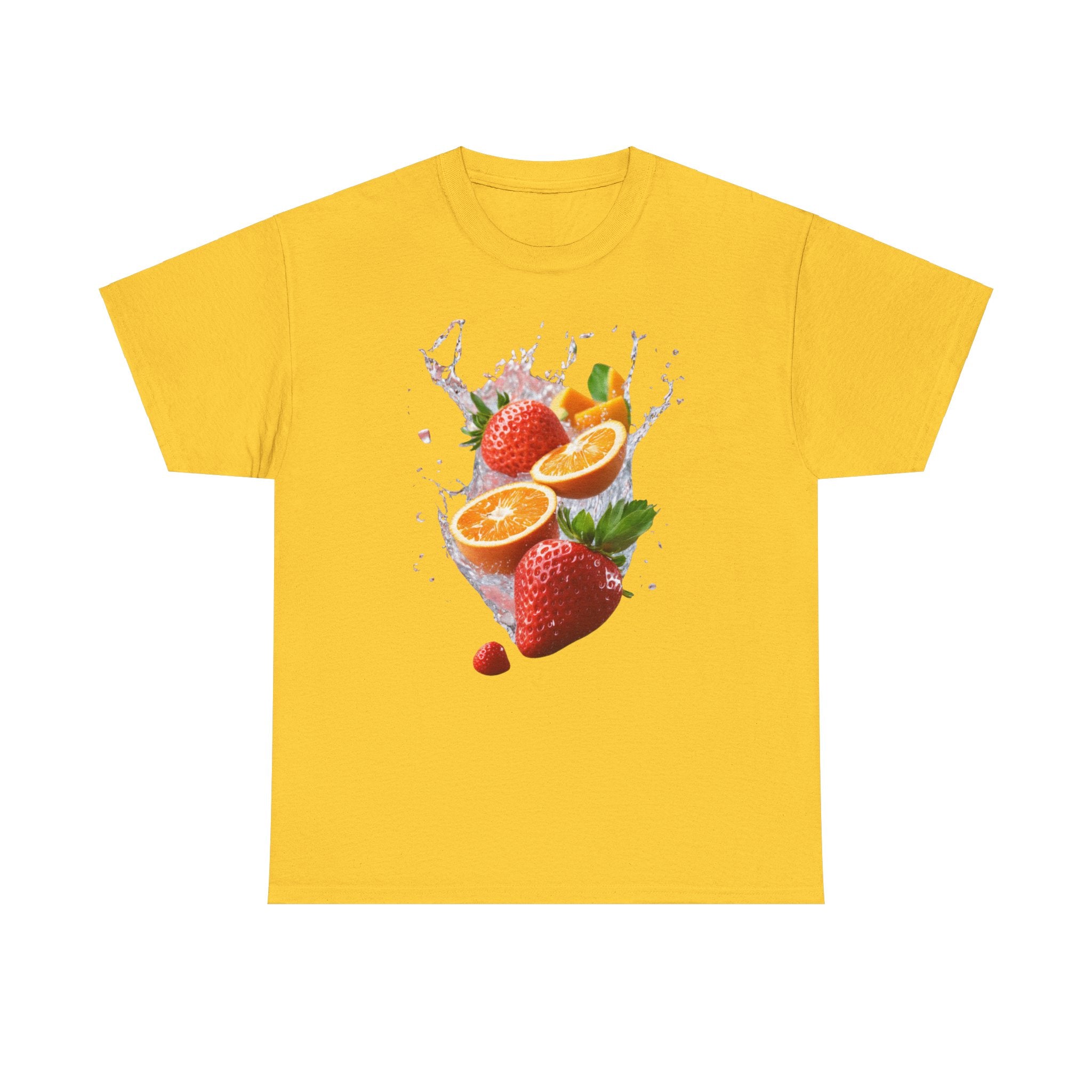 Fruit Fusion T-Shirt | Strawberry, Orange, Mango Delight & Comfort