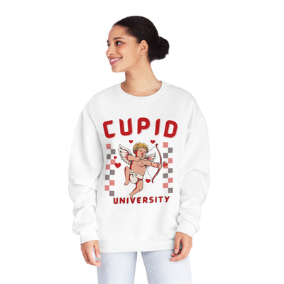 Cupid University Valentine's Day Sweatshirt - Funny & Flirty College Sweatshirt