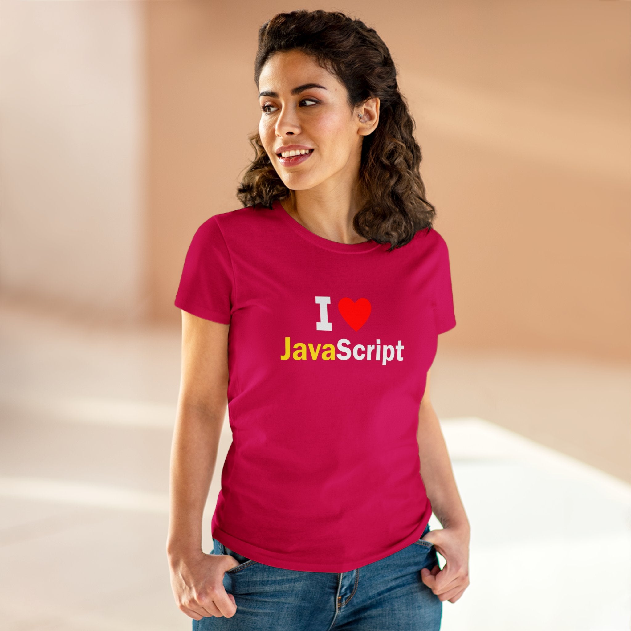 I love Java Script T shirt: JavaScript Lover' Graphic Tee - Trendy Programmer Shirt