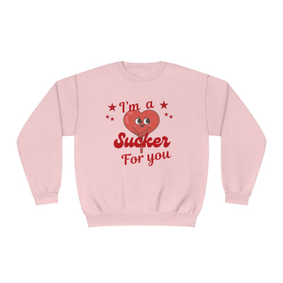 I'm a Sucker for You Valentine's Day Sweatshirt - Cute & Cozy Crewneck"