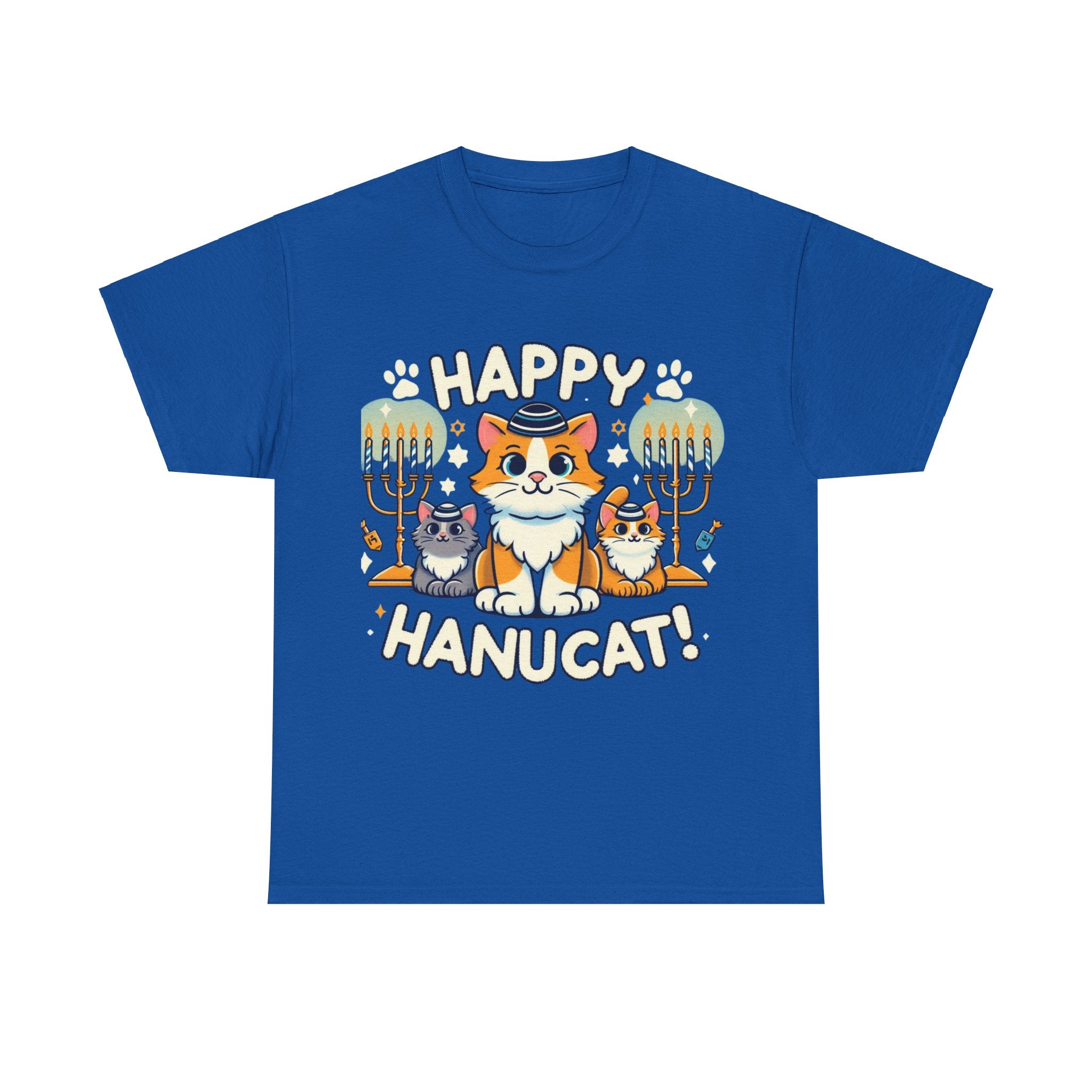 Happy Hanukcat T-Shirt: Celebrate the Festive Season with Feline Fun