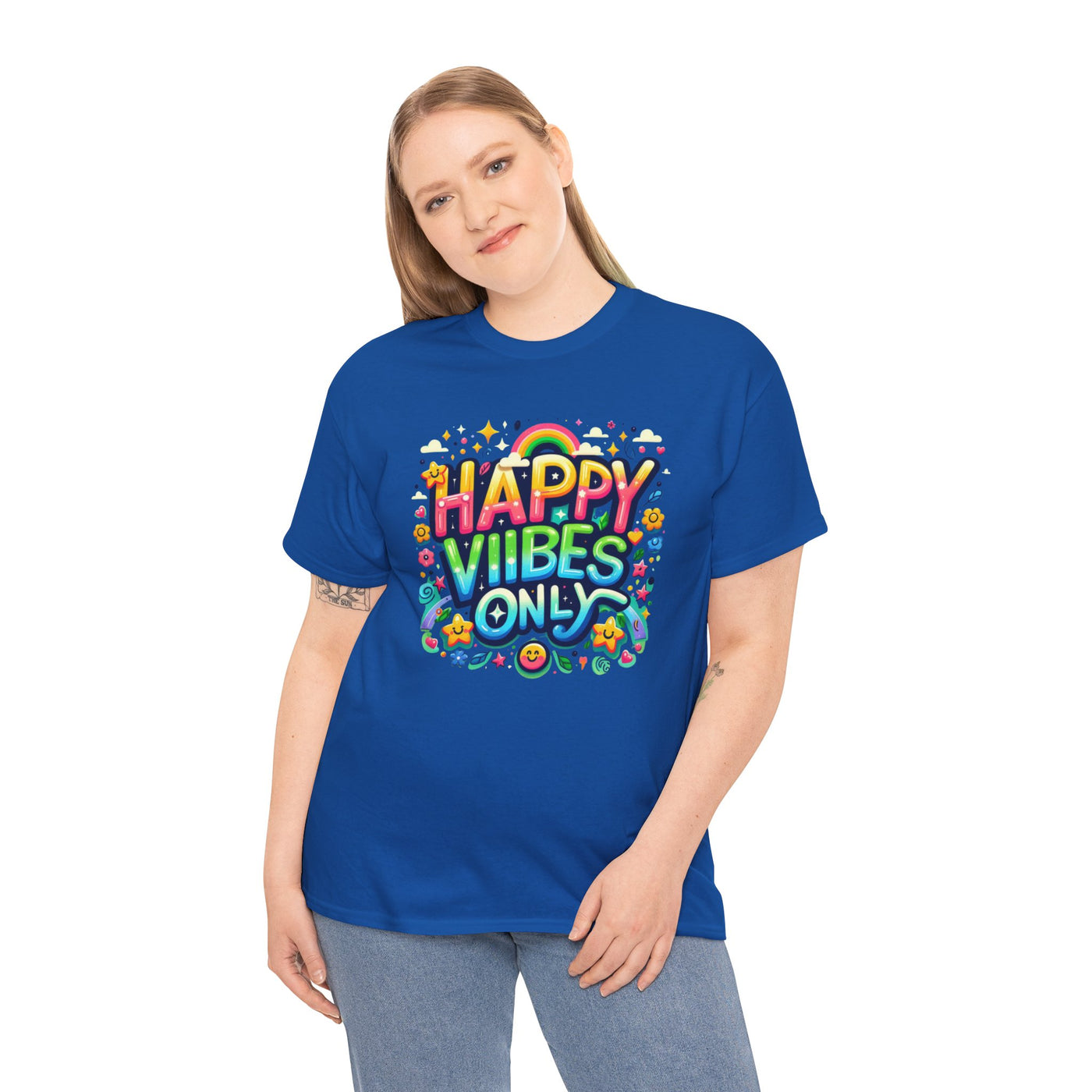 Happy Vibes Graphic T-Shirt: Spread Positivity, One Tee at a Time