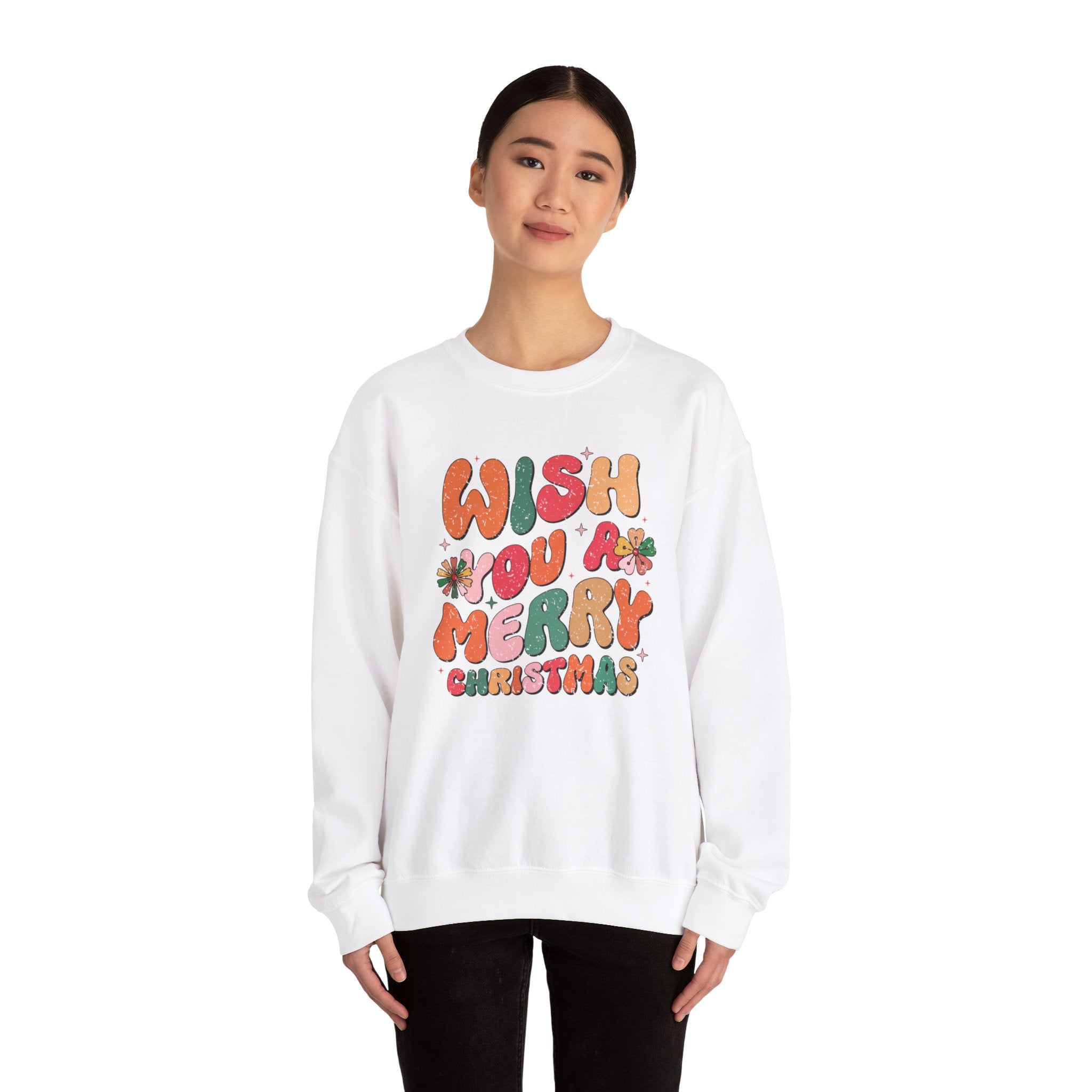 Cozy Christmas Wishes Sweatshirt: Spread Holiday Cheer in Style!