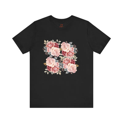 Romantic Floral Flower Valentine's Day T-Shirt - Cute & Feminine Design"