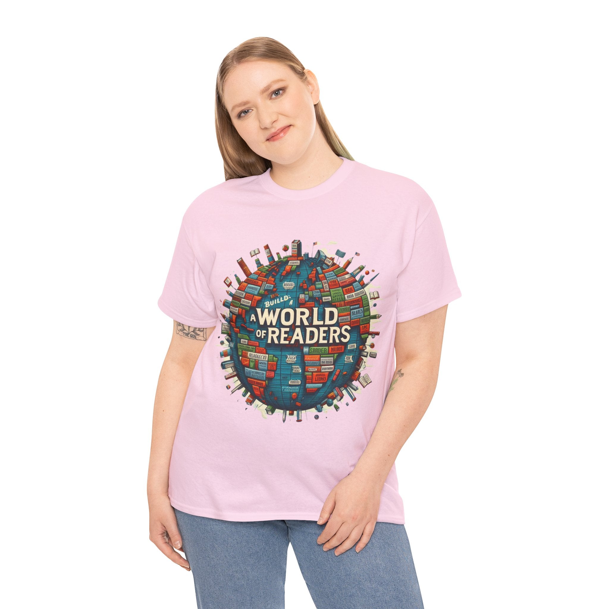 Empowerment Through Literacy: 'Building a World of Readers' T-shirt