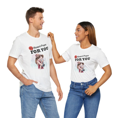 My Heart Pops for You Valentine's Day T-Shirt - Cute & Playful Graphic Tee