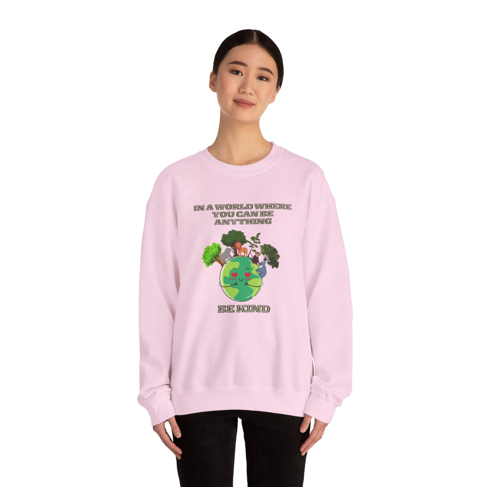 In a World Where You Can Be Anything, Be Kind Sweatshirt - Inspiring Comfort with Positive Vibes