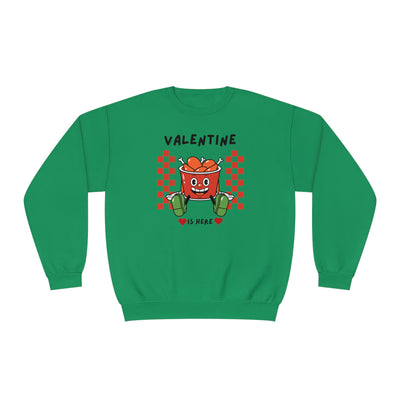 Valentine is Here Sweatshirt - Cozy Crewneck for the Season of Love