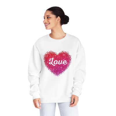 Love Valentine Sweatshirt - Cozy Crewneck with Heart Graphic, Perfect for Couples & Galentines