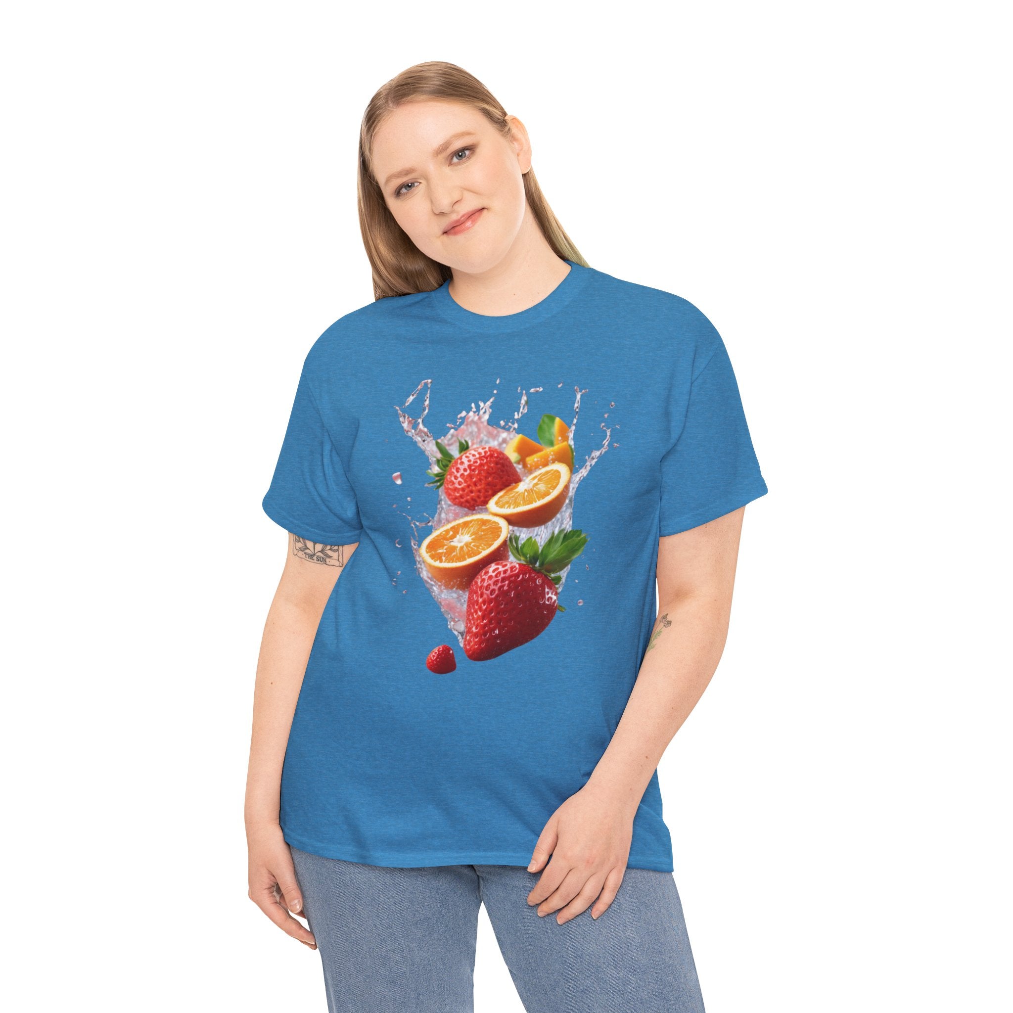 Fruit Fusion T-Shirt | Strawberry, Orange, Mango Delight & Comfort