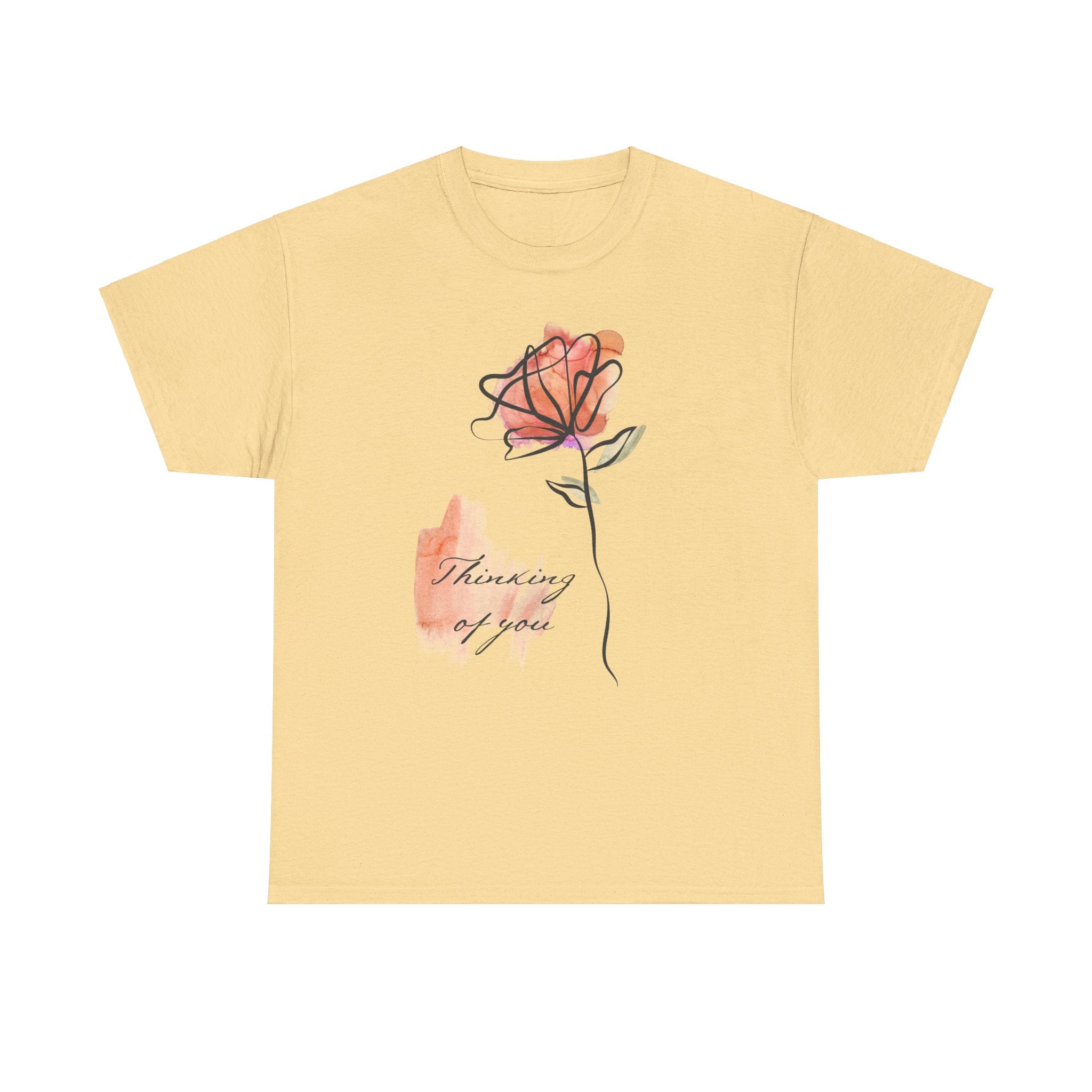 Blossoming Emotions: Thinking of You Flower T-Shirt - Expressive Floral Tee for Every Occasion, Floral Fashion