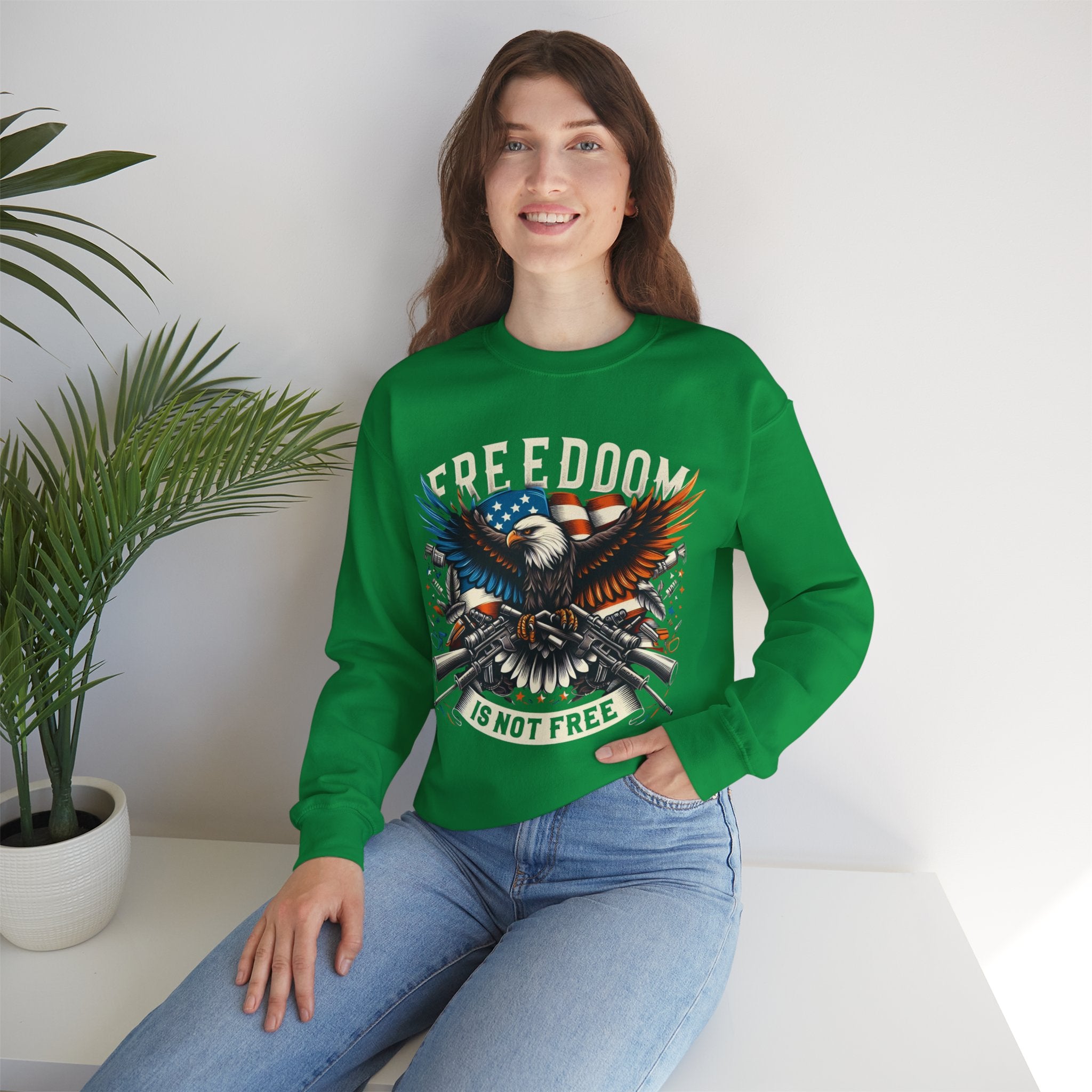 Liberty Unisex Sweatshirt - 'Freedom Is Not Free' Patriotic Statement Apparel