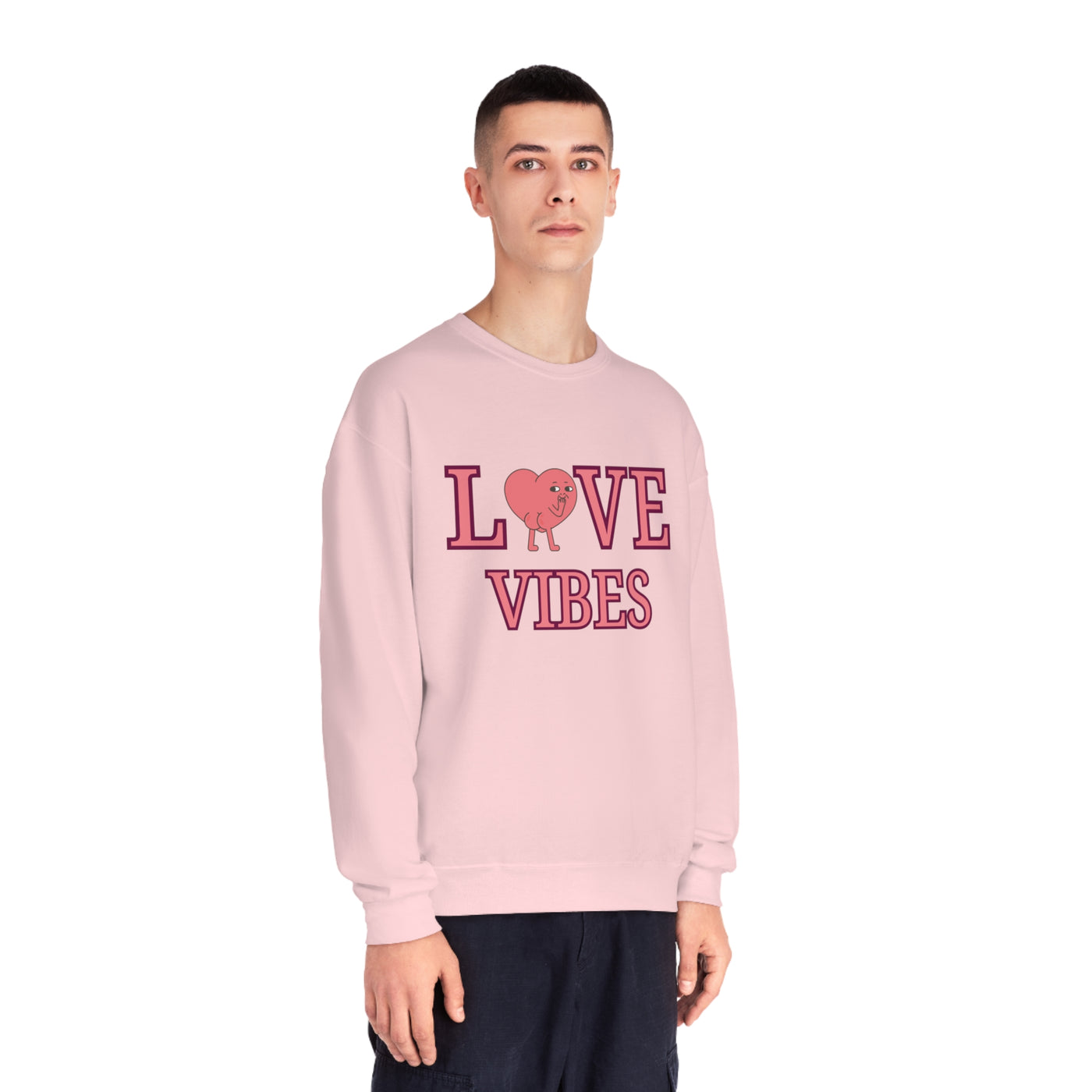 Love Vibes Valentine's Day Sweatshirt - Cozy & Romantic Crewneck