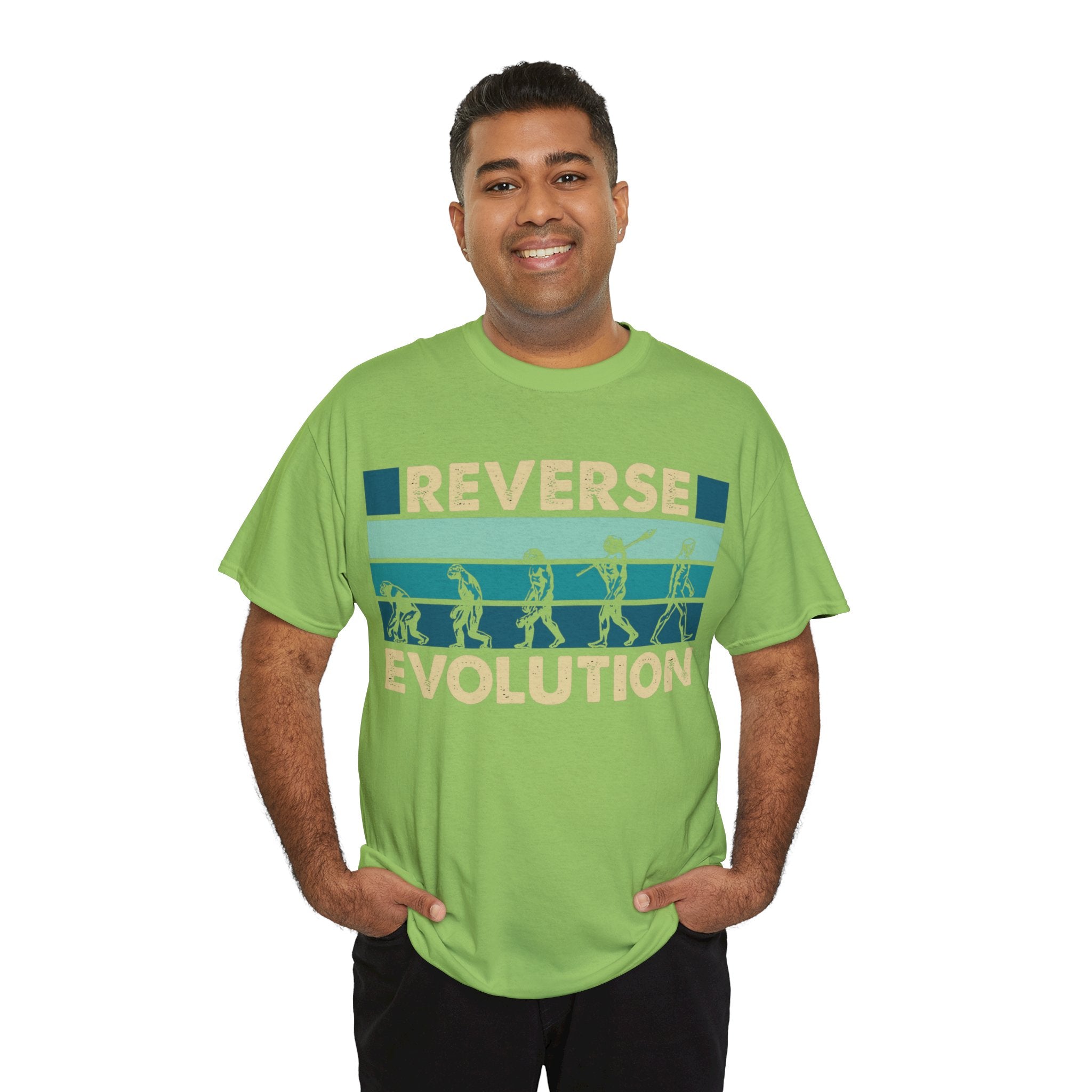 Vintage Retro Evolution Reverse Unisex T-Shirt - Unique Graphic Tee for Science Lovers