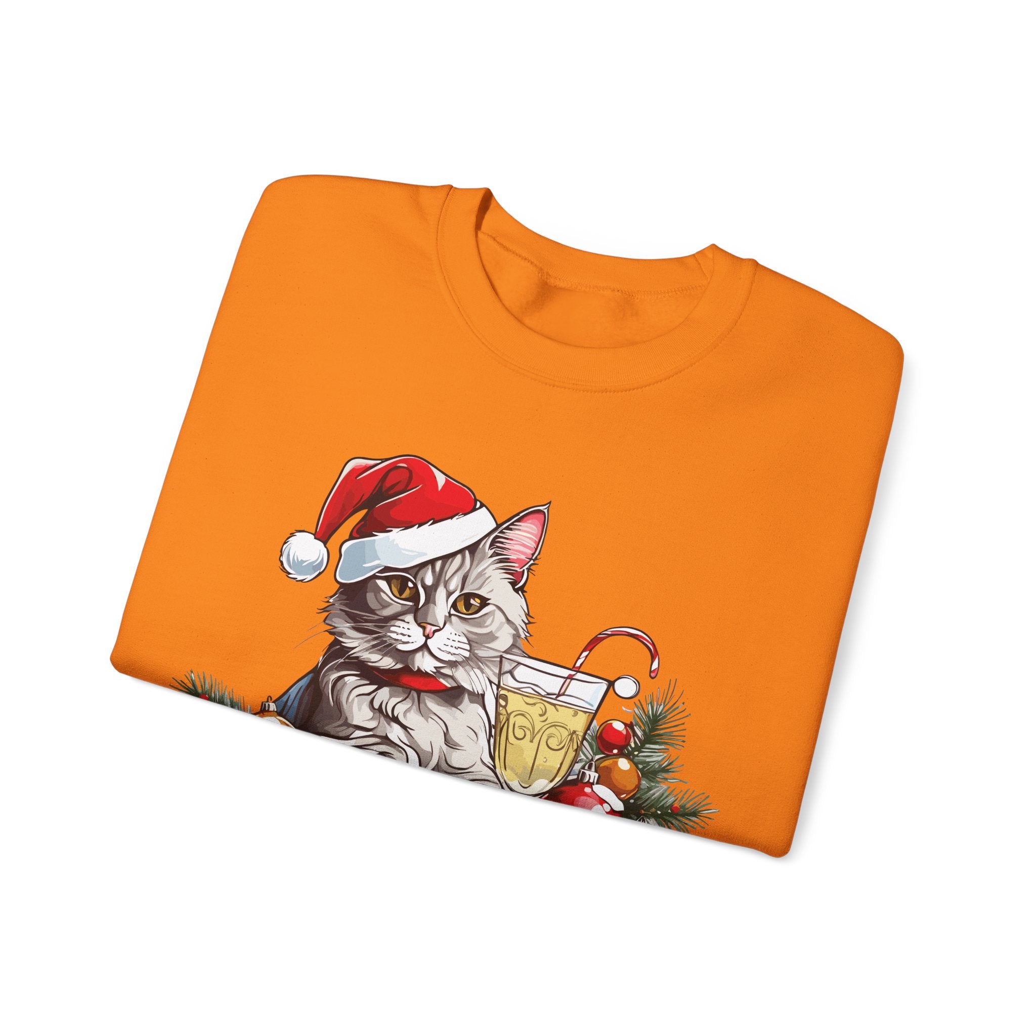 Meowy Christmas Sweatshirt: Festive Feline Holiday Apparel