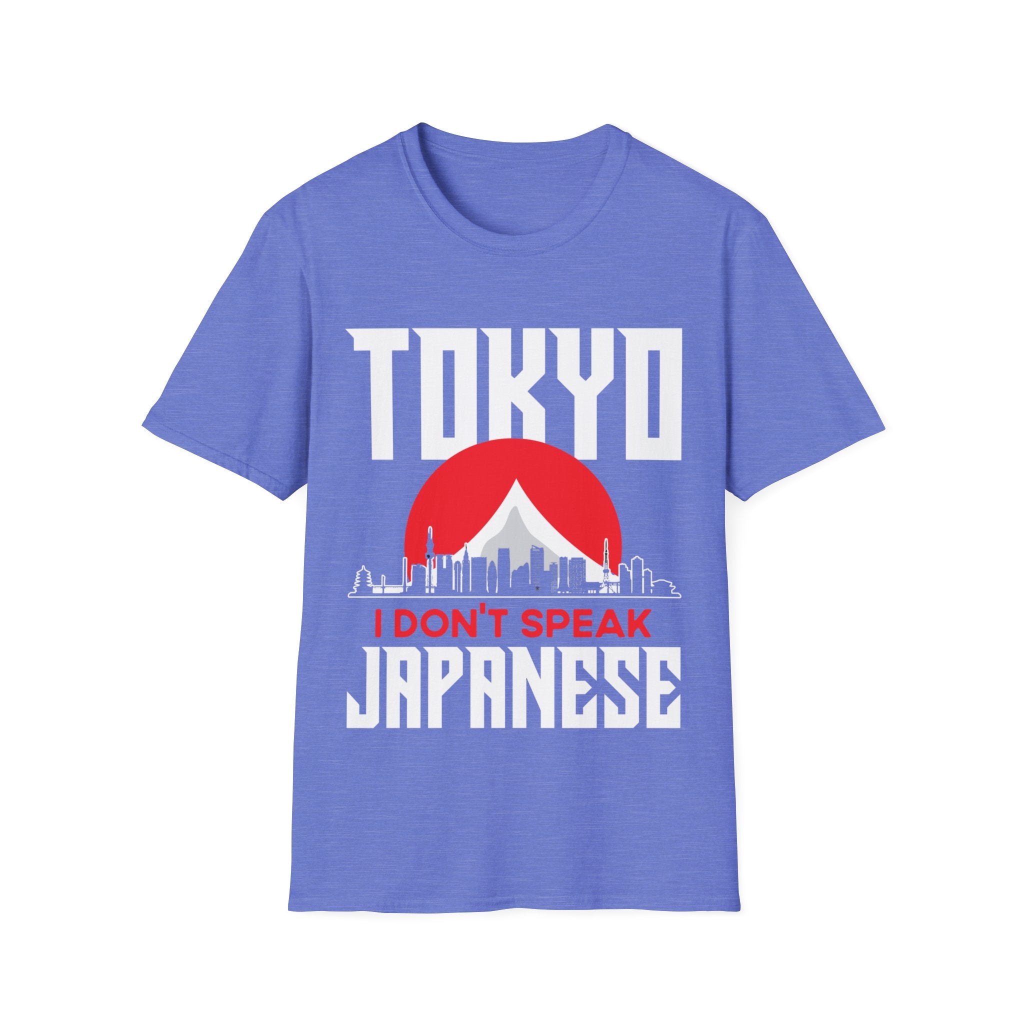 Tokyo Cityscape 'I Don't Speak Japanese' Graphic Tee - Trendy Urban Japan Travel Shirt