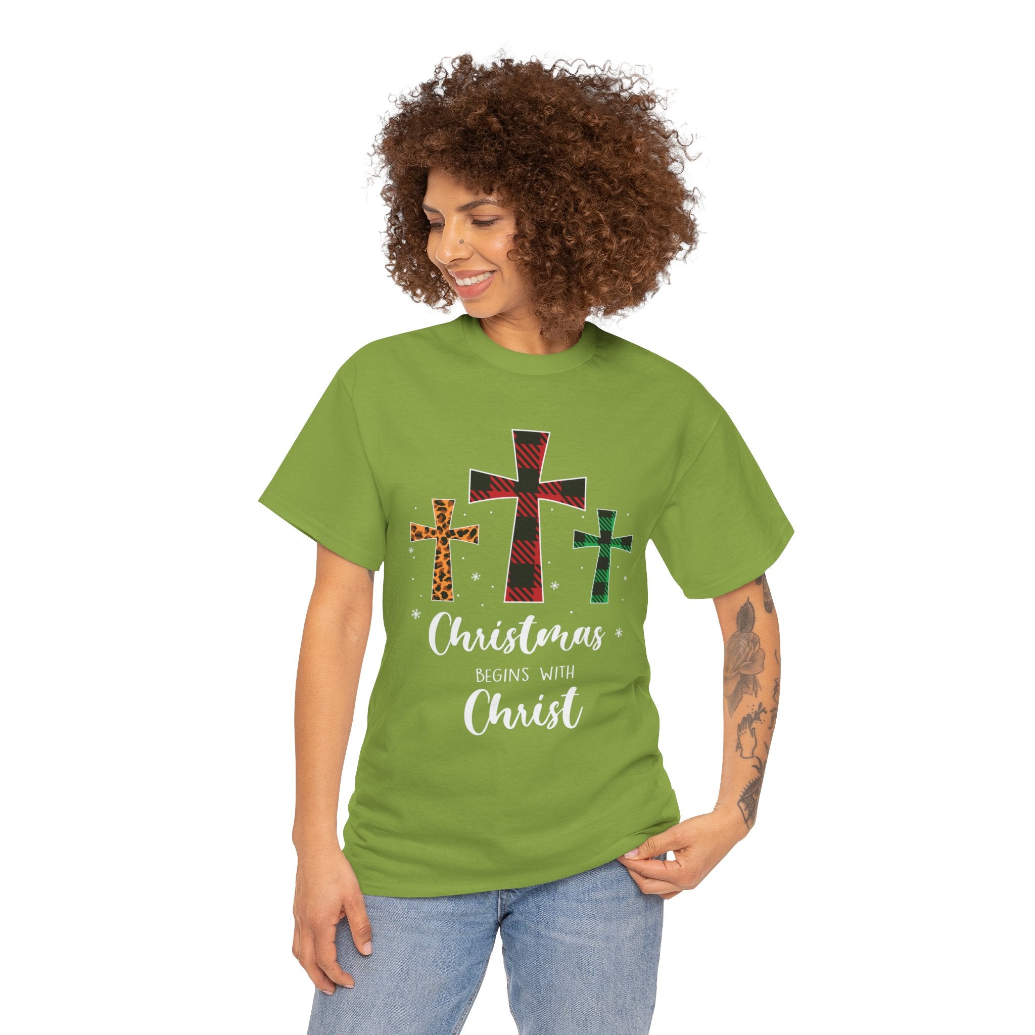 Christmas Begins with Christ Tee: Spread Holiday Cheer