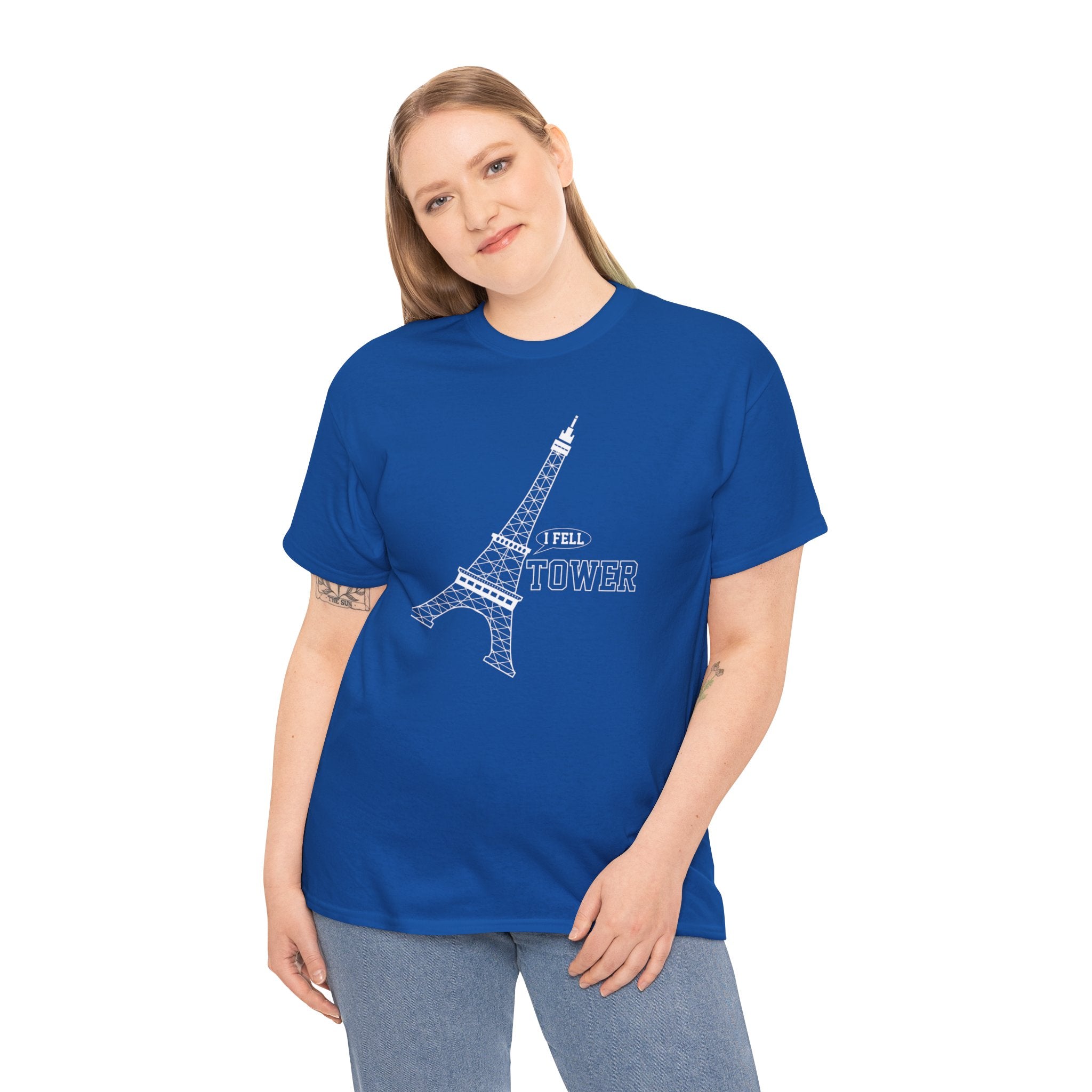 I fell tower T shirt: Vintage Style Paris Eiffel Tower Graphic Tee