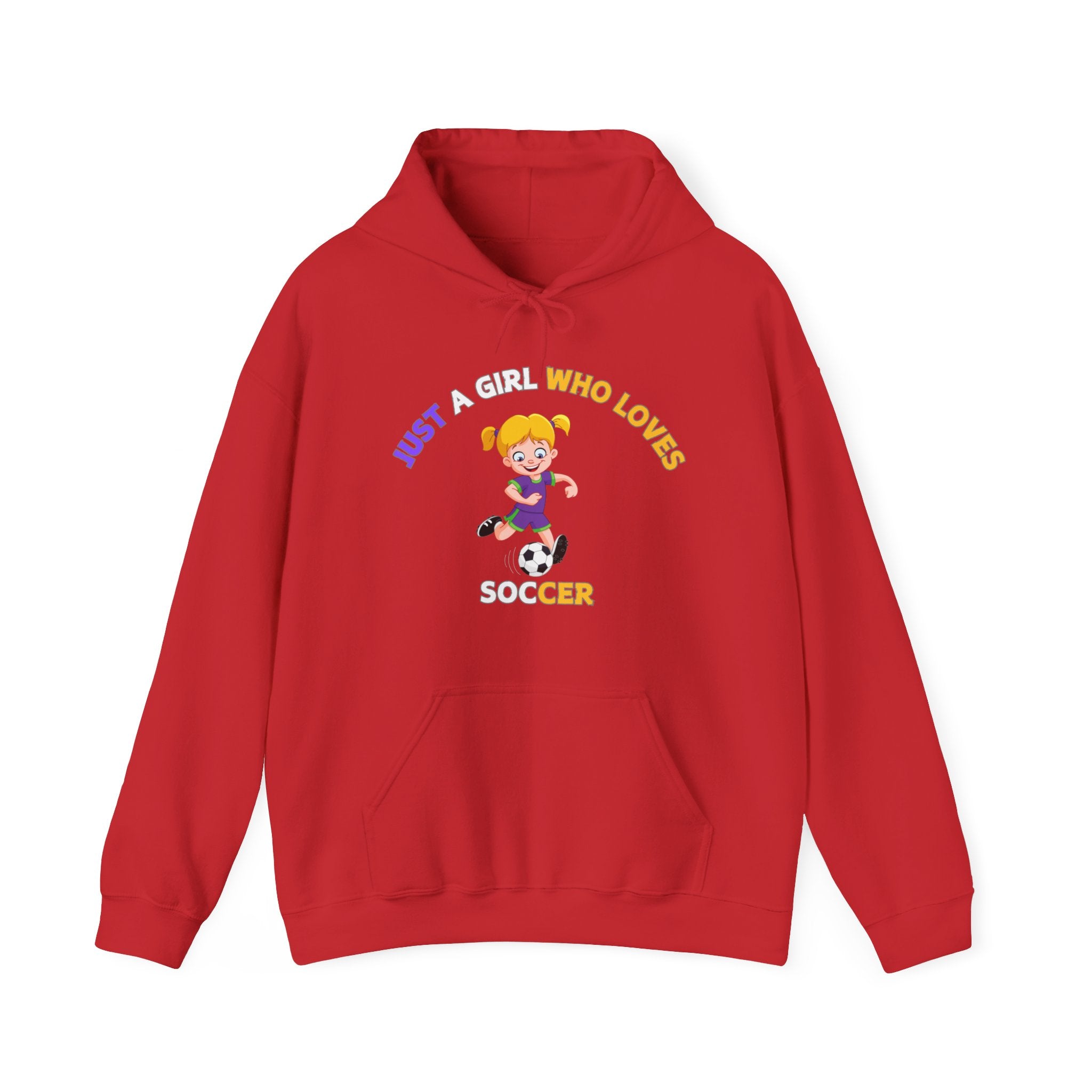 tI'm Just a Girl Who Loves Soccer Hoodie - Perfect Gift for Female Soccer Fans