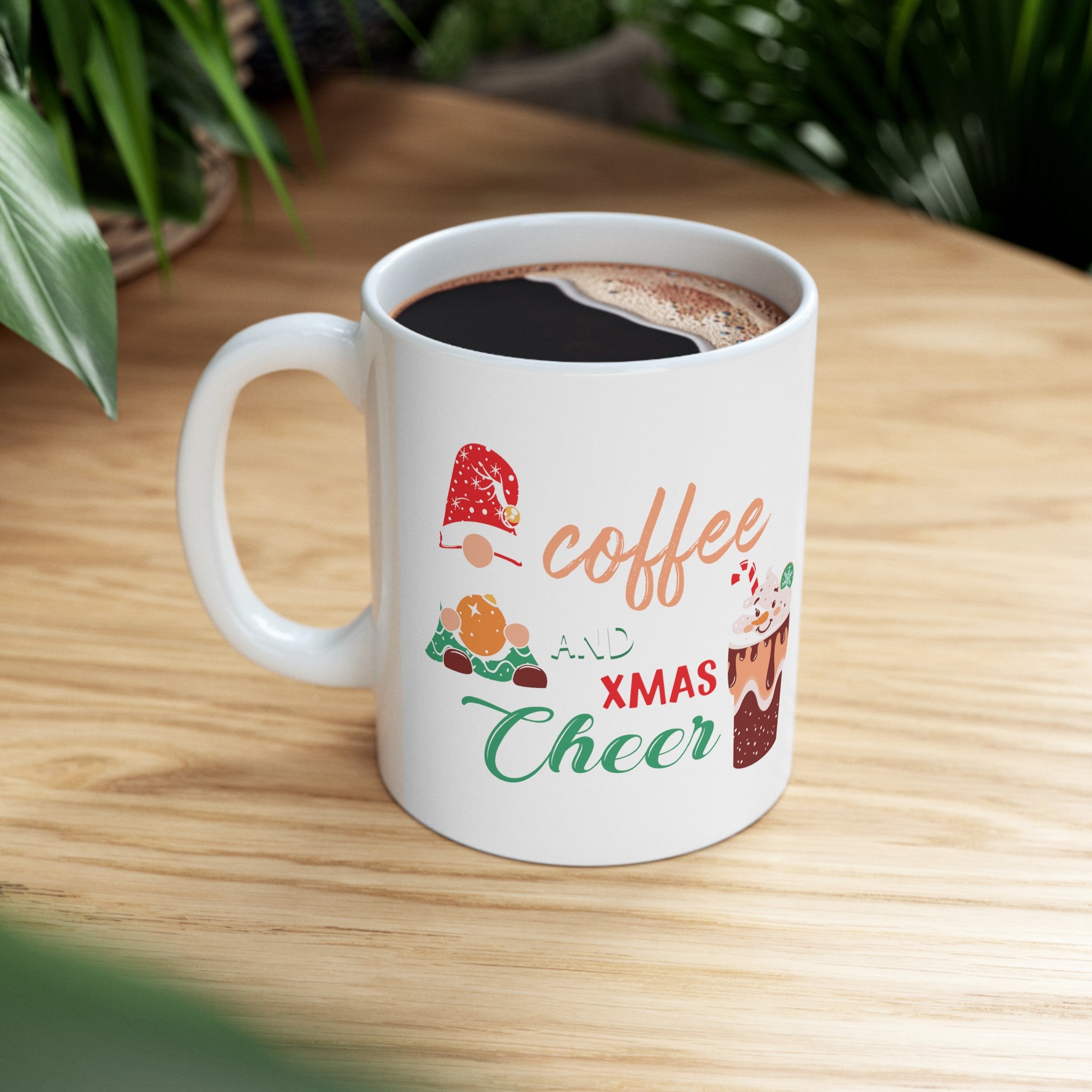 I Run on Coffee and Xmas Cheer Mug - Festive Holiday Cup for Coffee Lovers