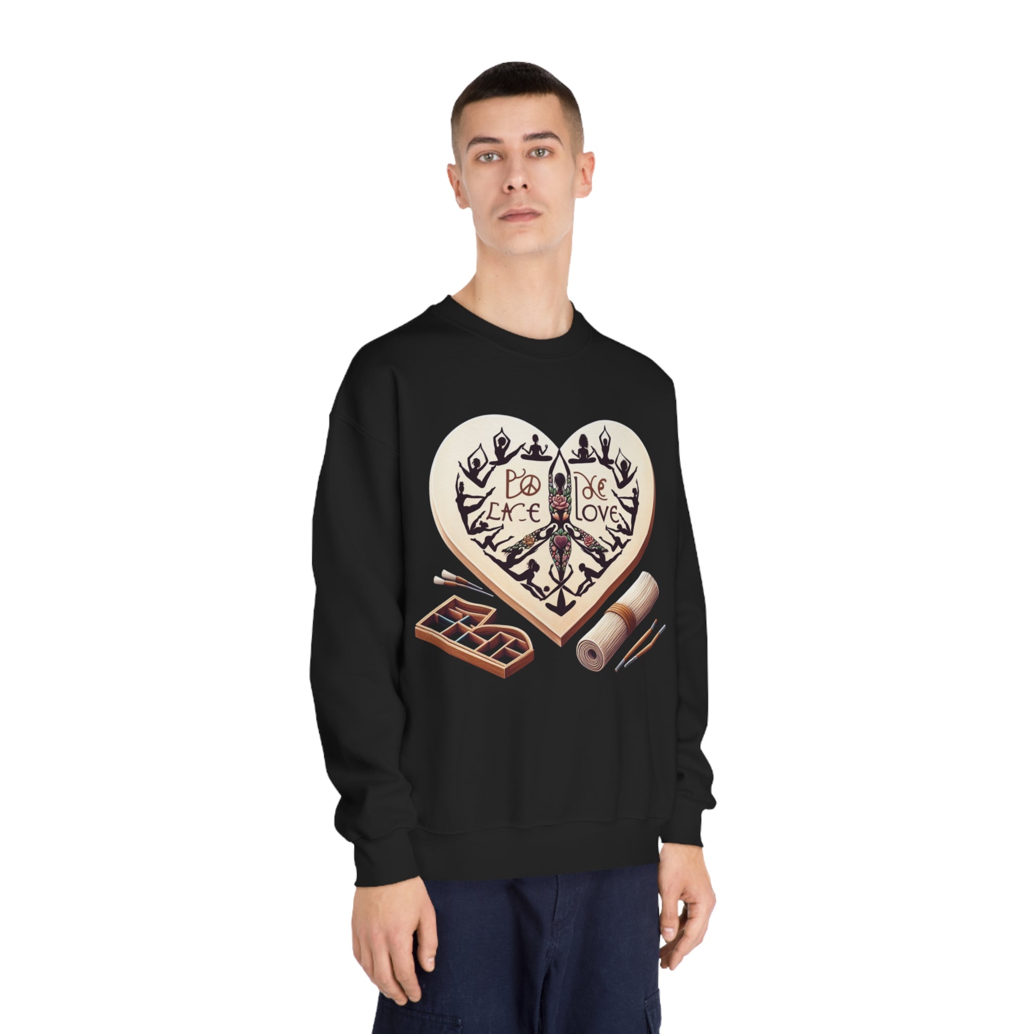 Zen Vibes: Peace, Love, Yoga Sweatshirt for Tranquil Sessions