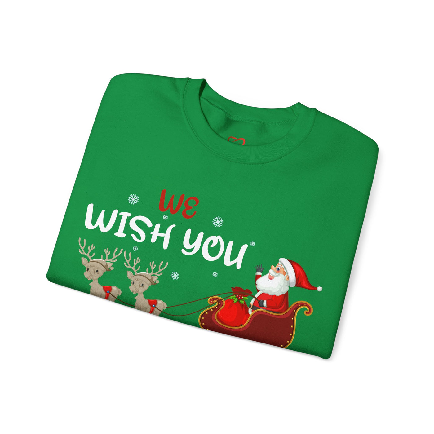 Festive Cheer: 'We Wish You a Happy Holiday and Merry Christmas' Sweatshirt