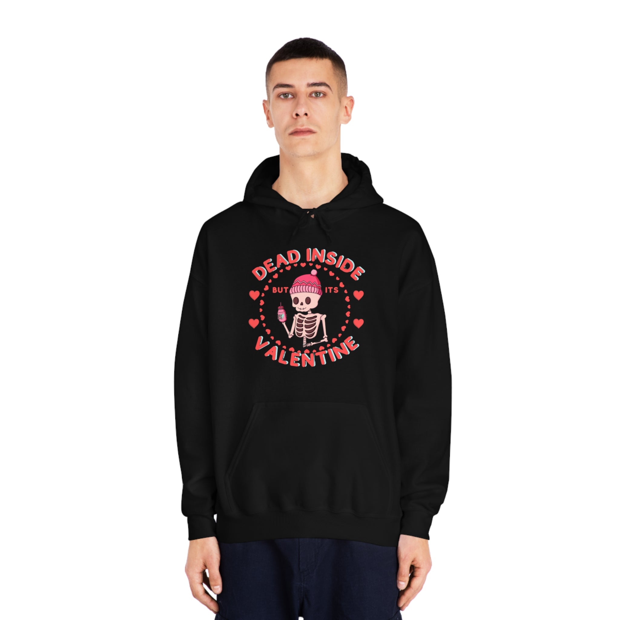 Embrace the Dark Love: Dead Inside but It's Valentine Hoodie, Dead Inside Apparel, Dark Love Hoodie