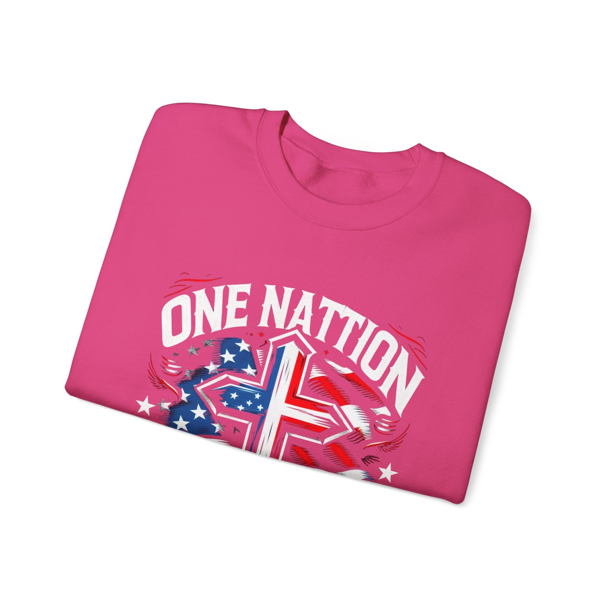 One Nation Under God Sweatshirt - Patriotic American Flag Design