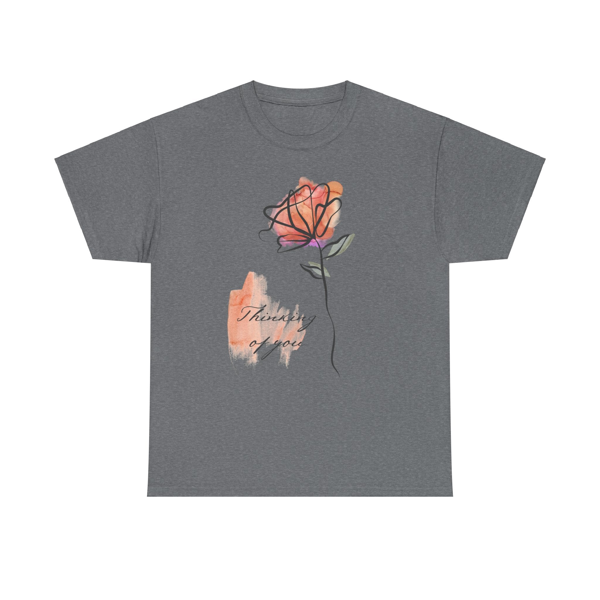 Blossoming Emotions: Thinking of You Flower T-Shirt - Expressive Floral Tee for Every Occasion, Floral Fashion