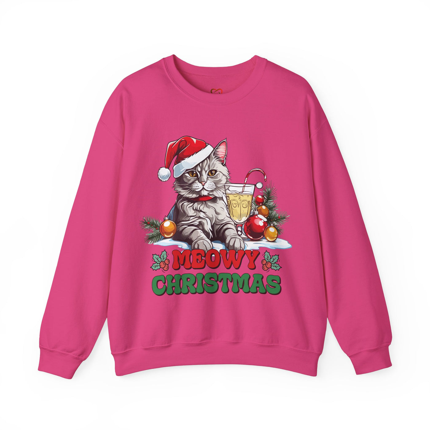 Meowy Christmas Sweatshirt: Festive Feline Holiday Apparel