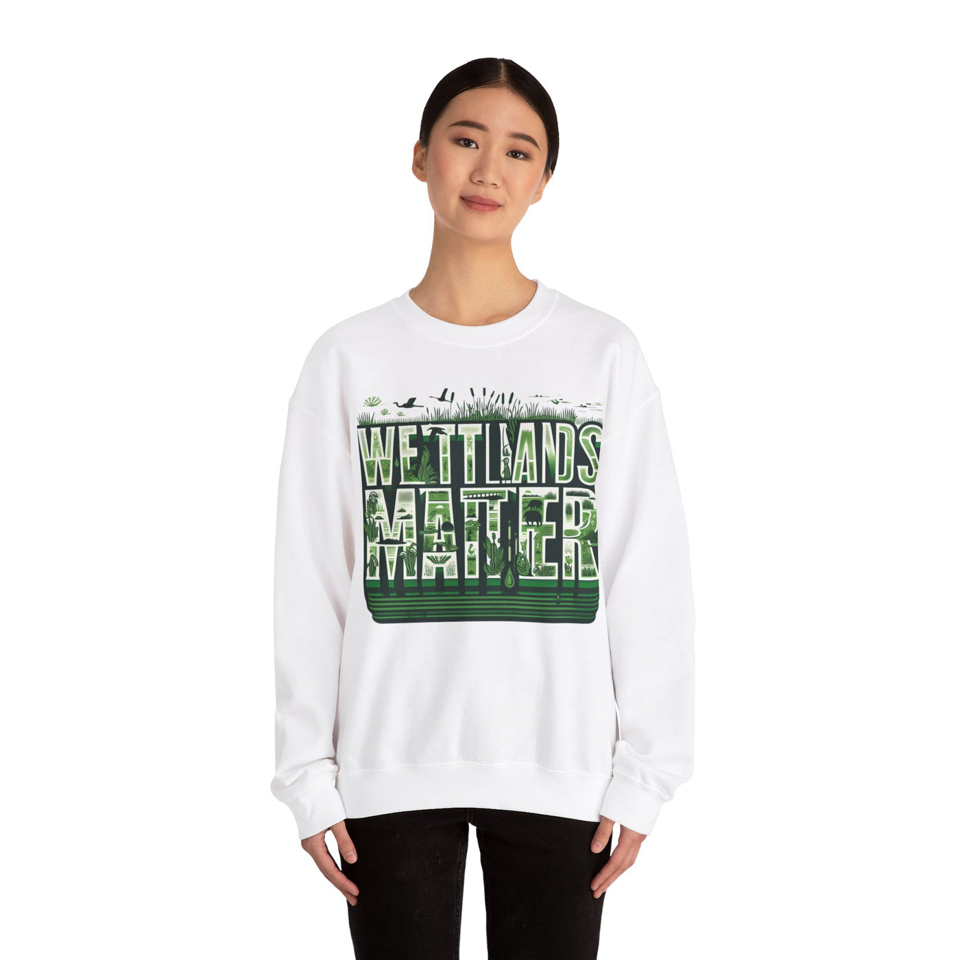 Nature's Call: Wetland Matters Sweatshirt - Eco-Friendly Apparel