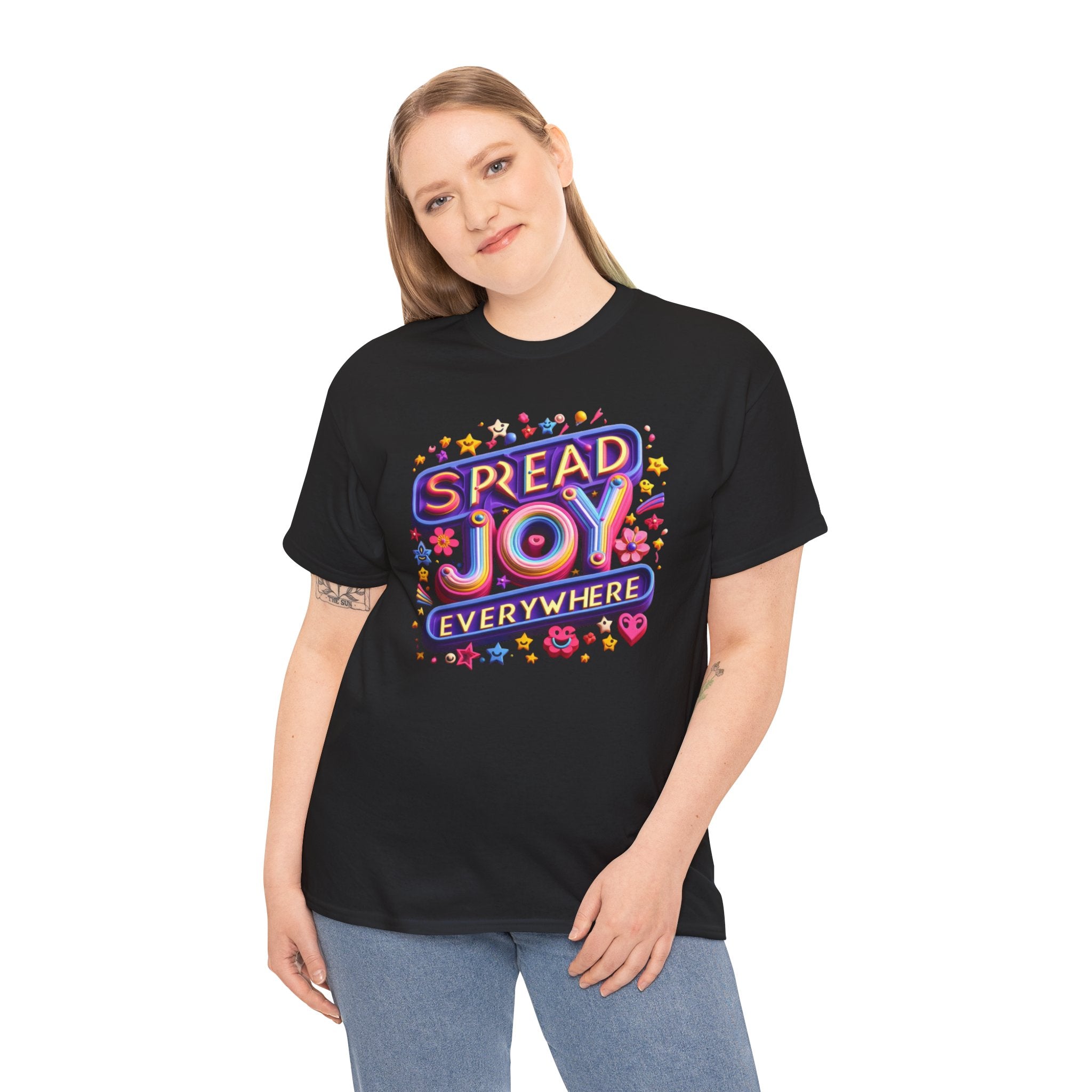 Radiate Joy Everywhere Graphic T-Shirt: Share Positivity in Style