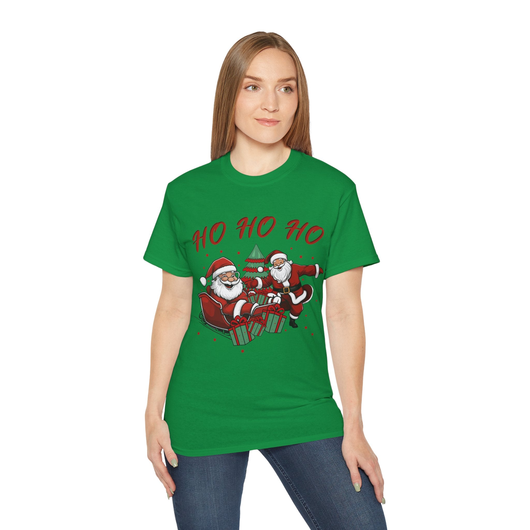 Festive 'Ho Ho Ho' Christmas T-Shirt - Spread Holiday Cheer