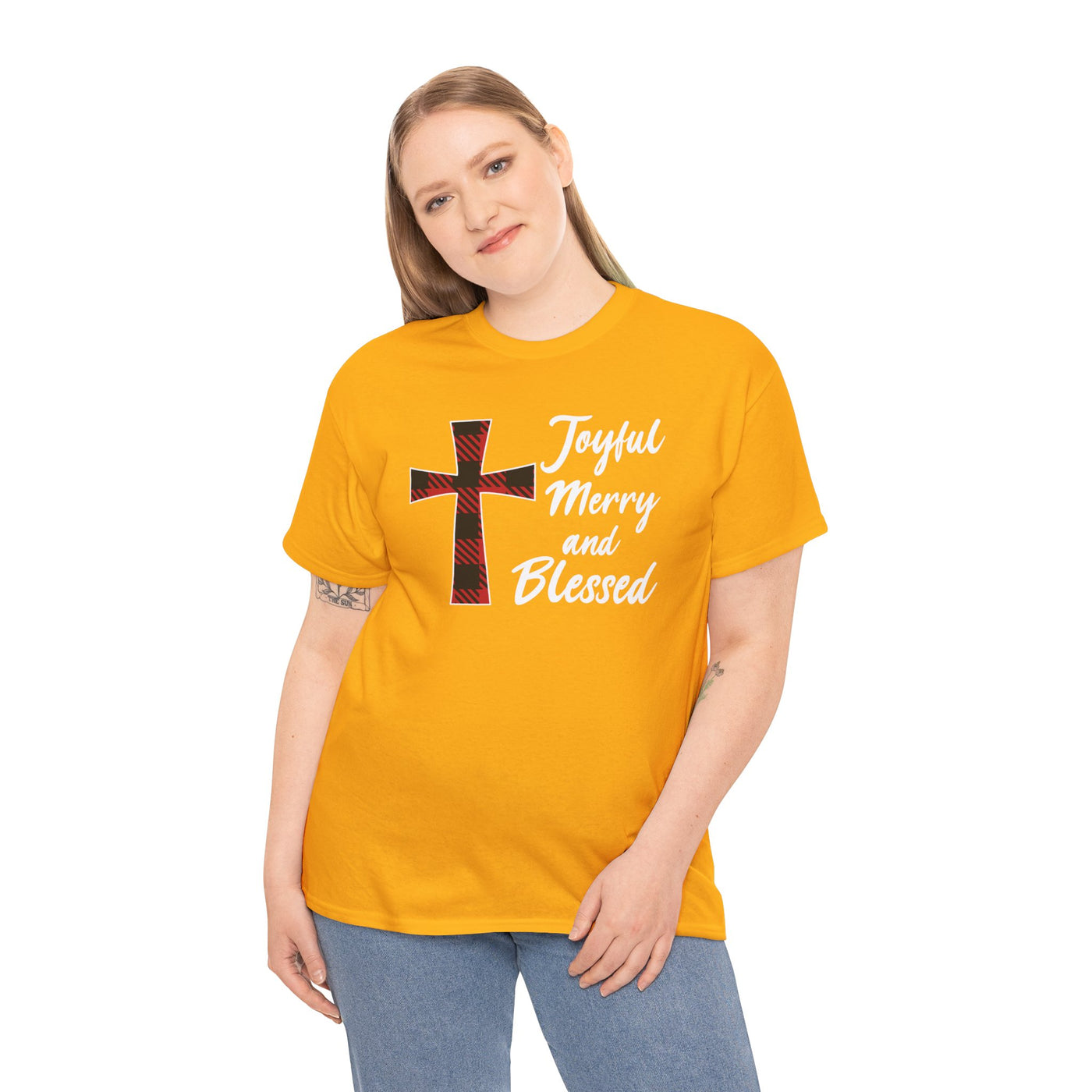 Joyful Merry and Blessed Graphic Tee - Spread Holiday Cheer