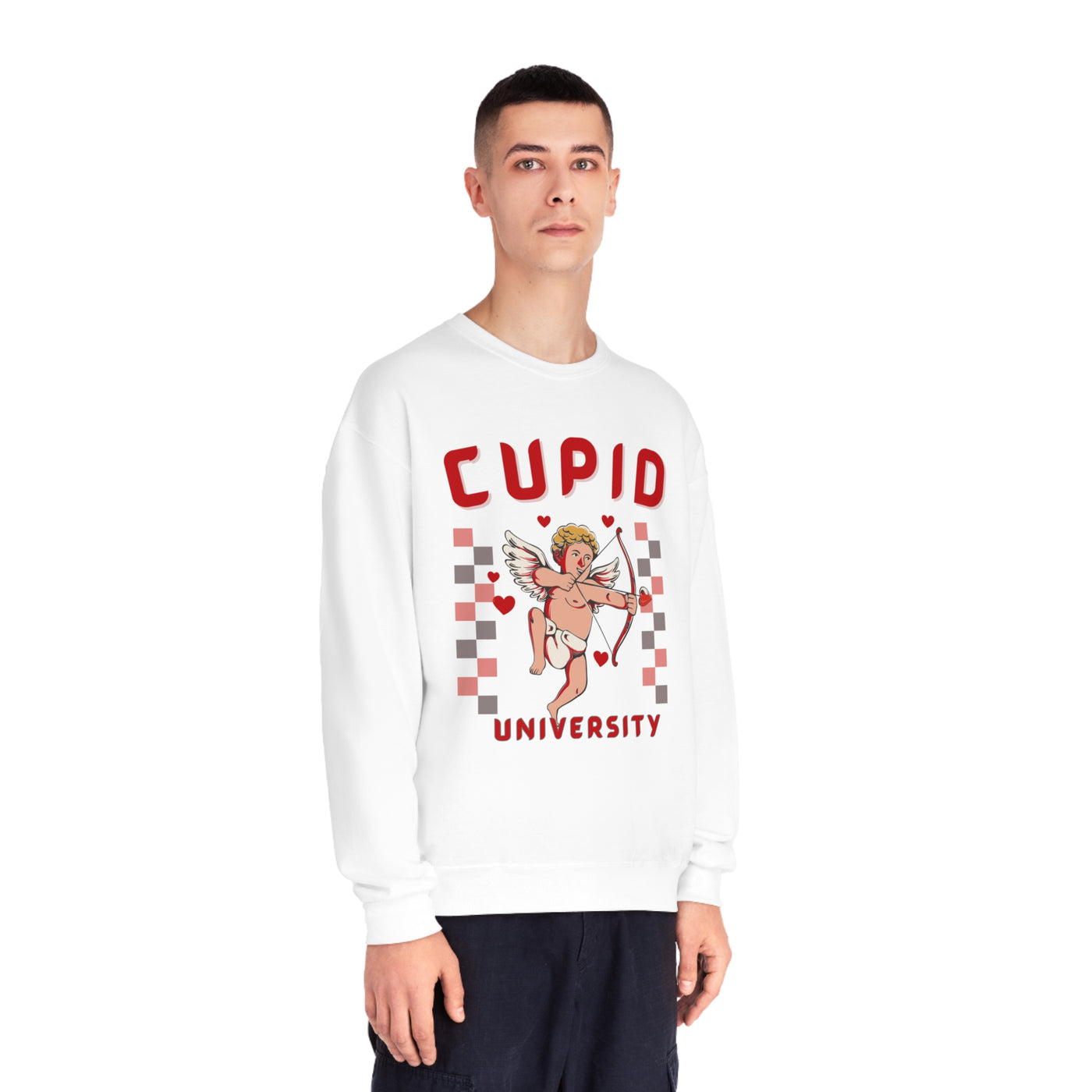 Cupid University Valentine's Day Sweatshirt - Funny & Flirty College Sweatshirt