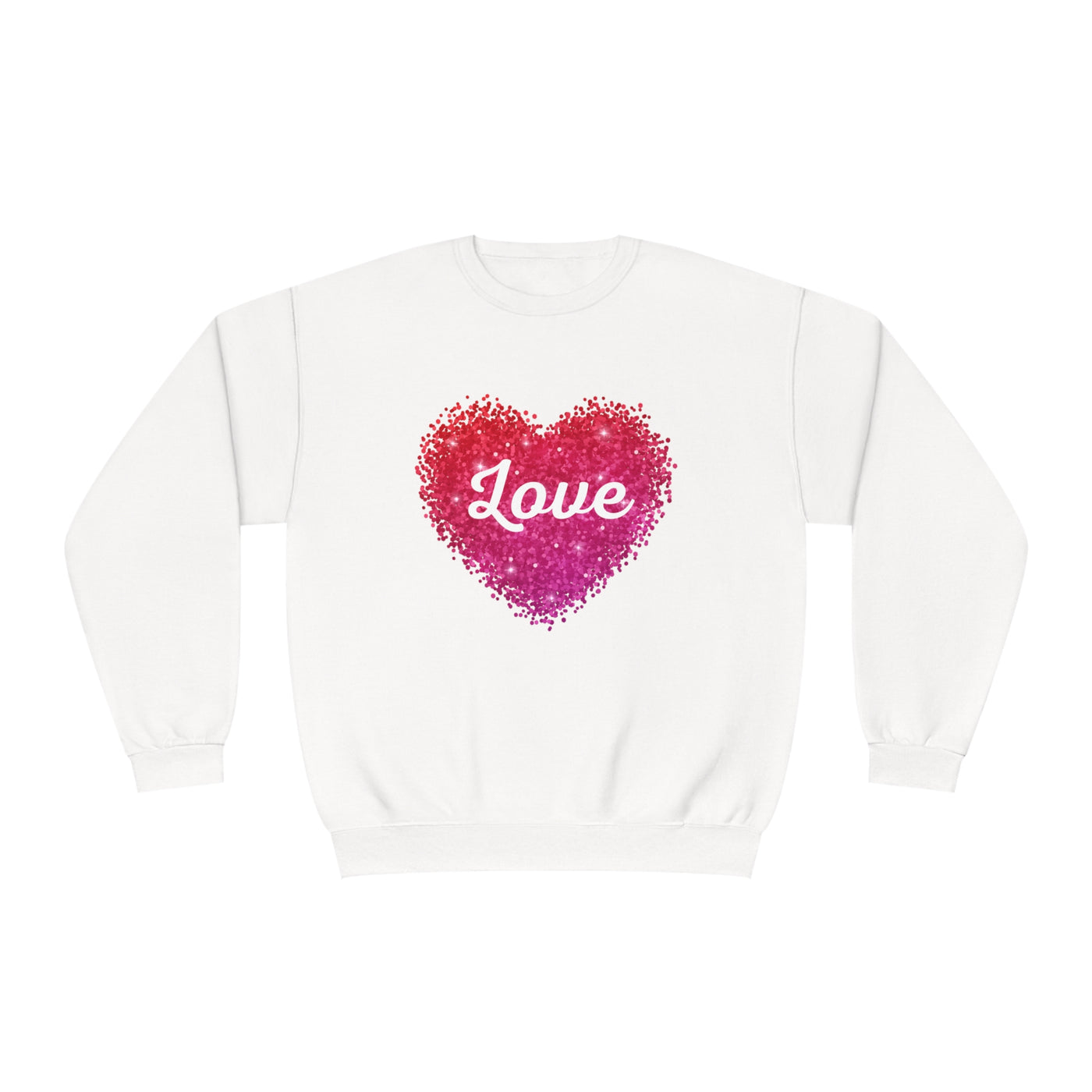 Love Valentine Sweatshirt - Cozy Crewneck with Heart Graphic, Perfect for Couples & Galentines