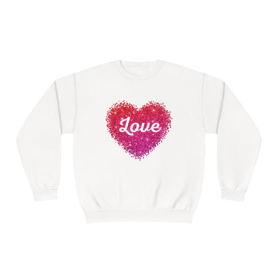 Love Valentine Sweatshirt - Cozy Crewneck with Heart Graphic, Perfect for Couples & Galentines